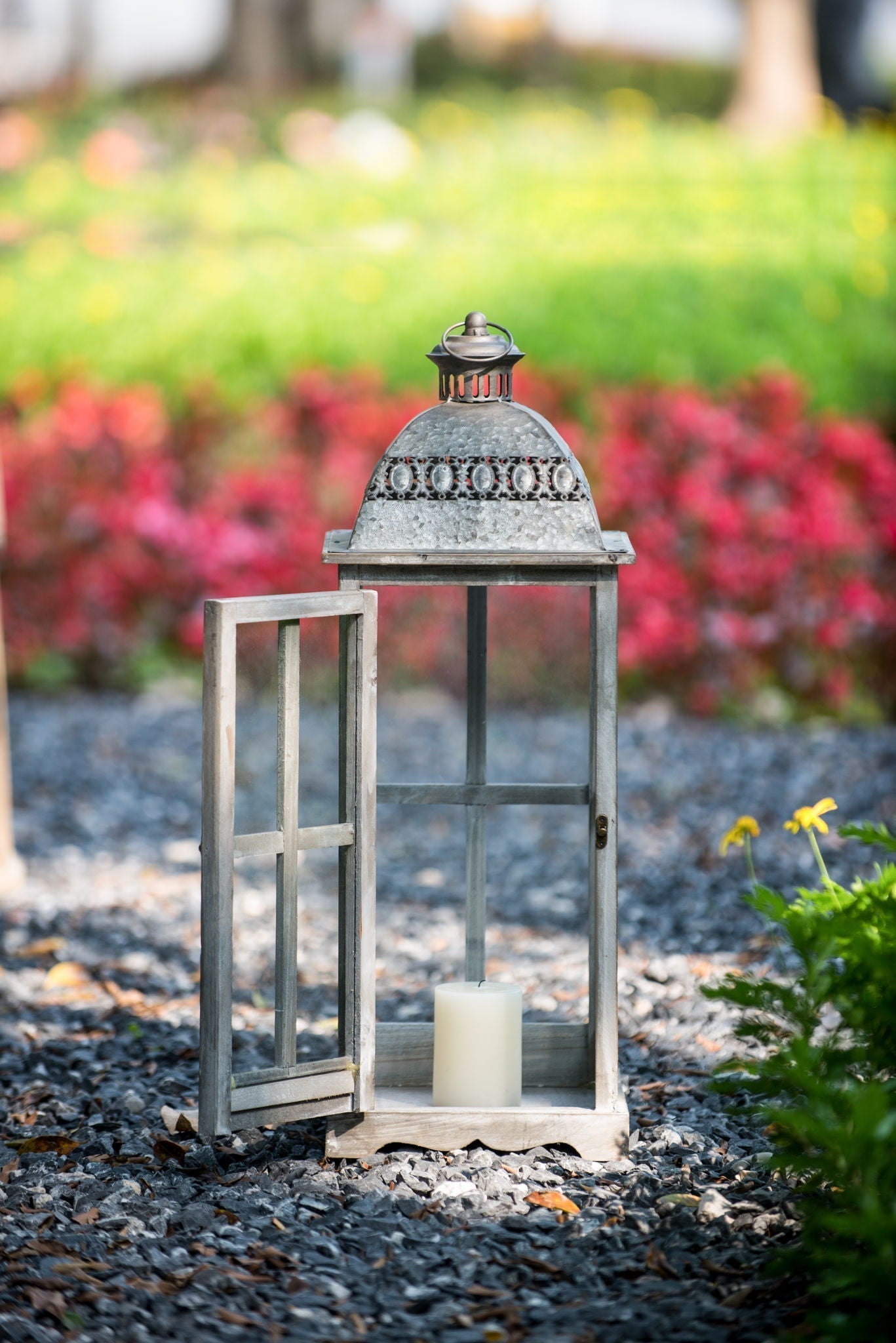 Wooden Candle Lantern Decorative Set for Indoor and Outdoor Use