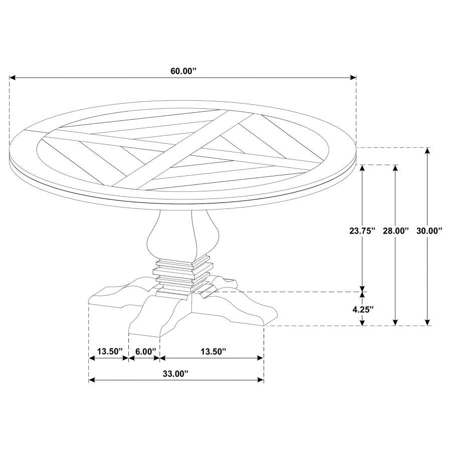 Florence - Round Pedestal Base Dining Table