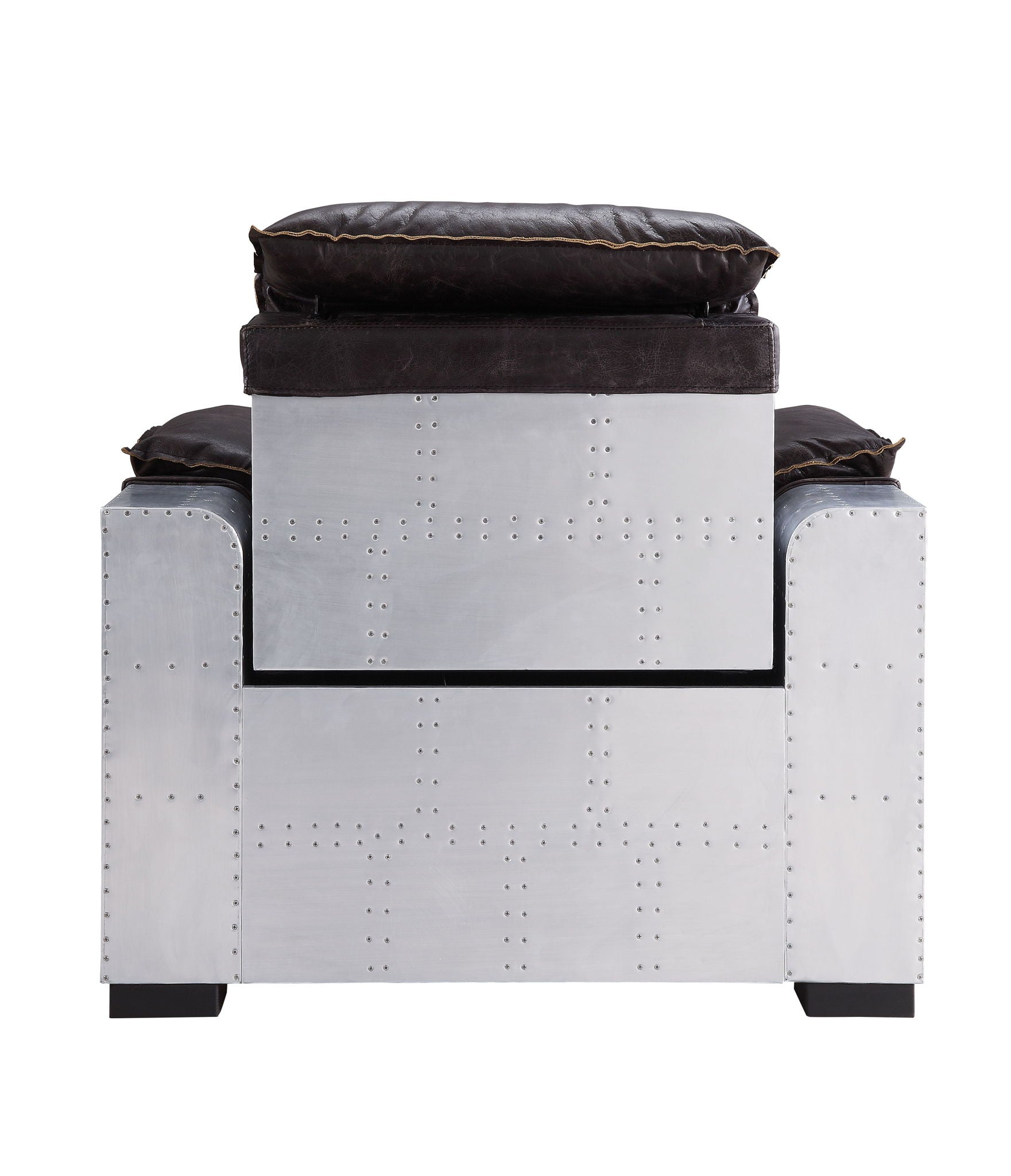 Misezon - Top Grain Leather Power Motion Recliner - Dark Brown