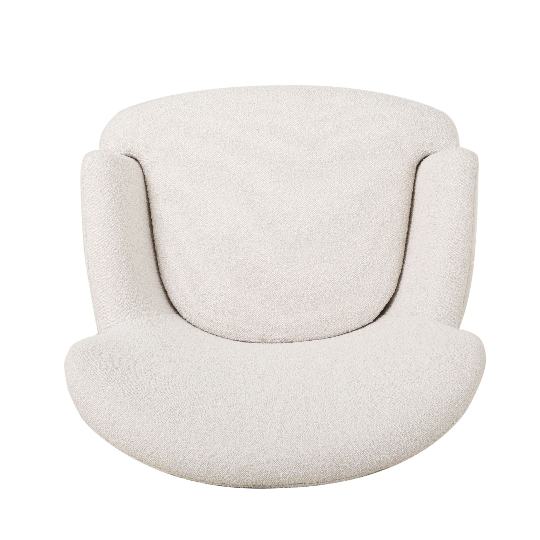 Melodique - Boucle Fabric Upholstered Club Chair With Tapered Legs