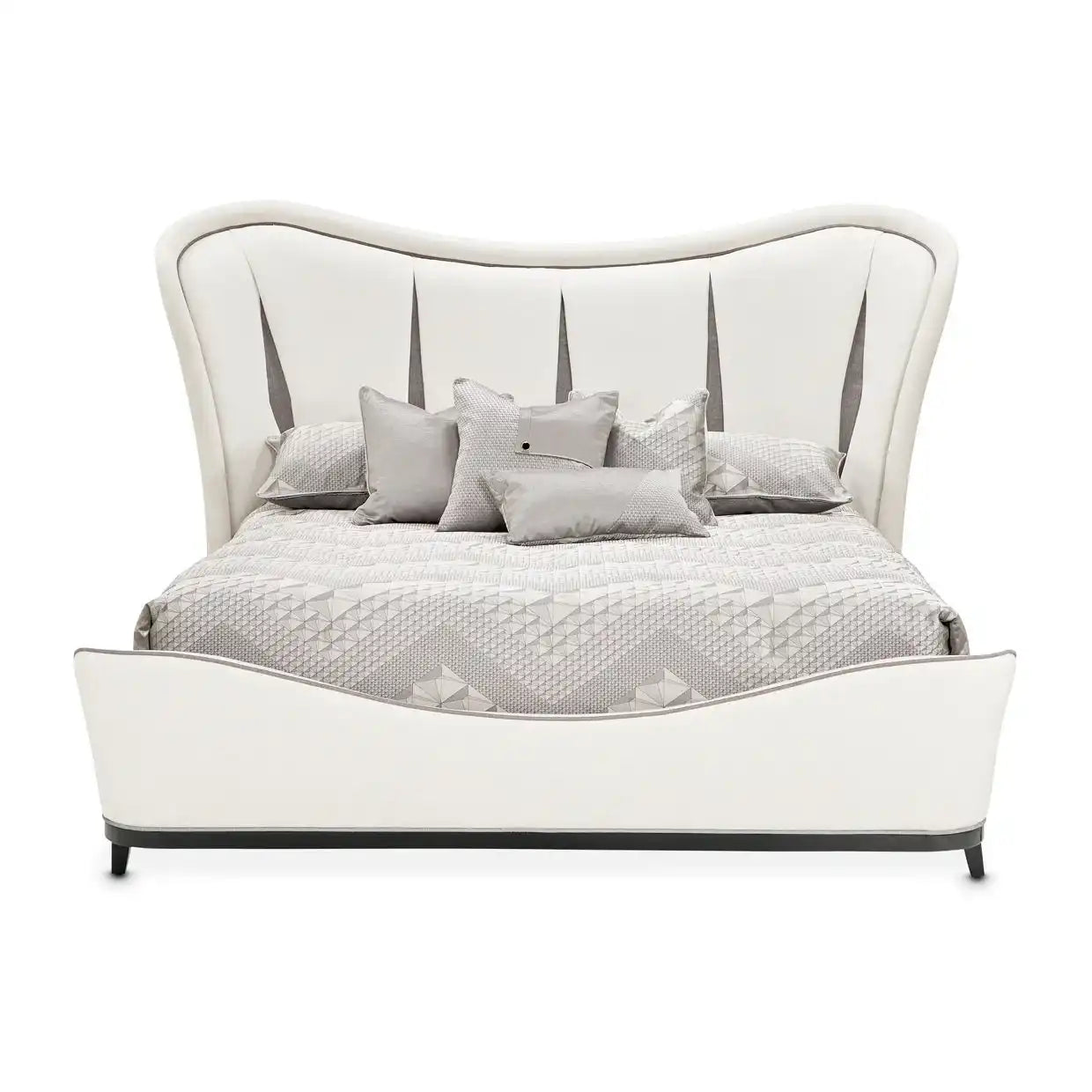 Tuxedo - Eastern King Upholstered Bed - Piano Keyboard