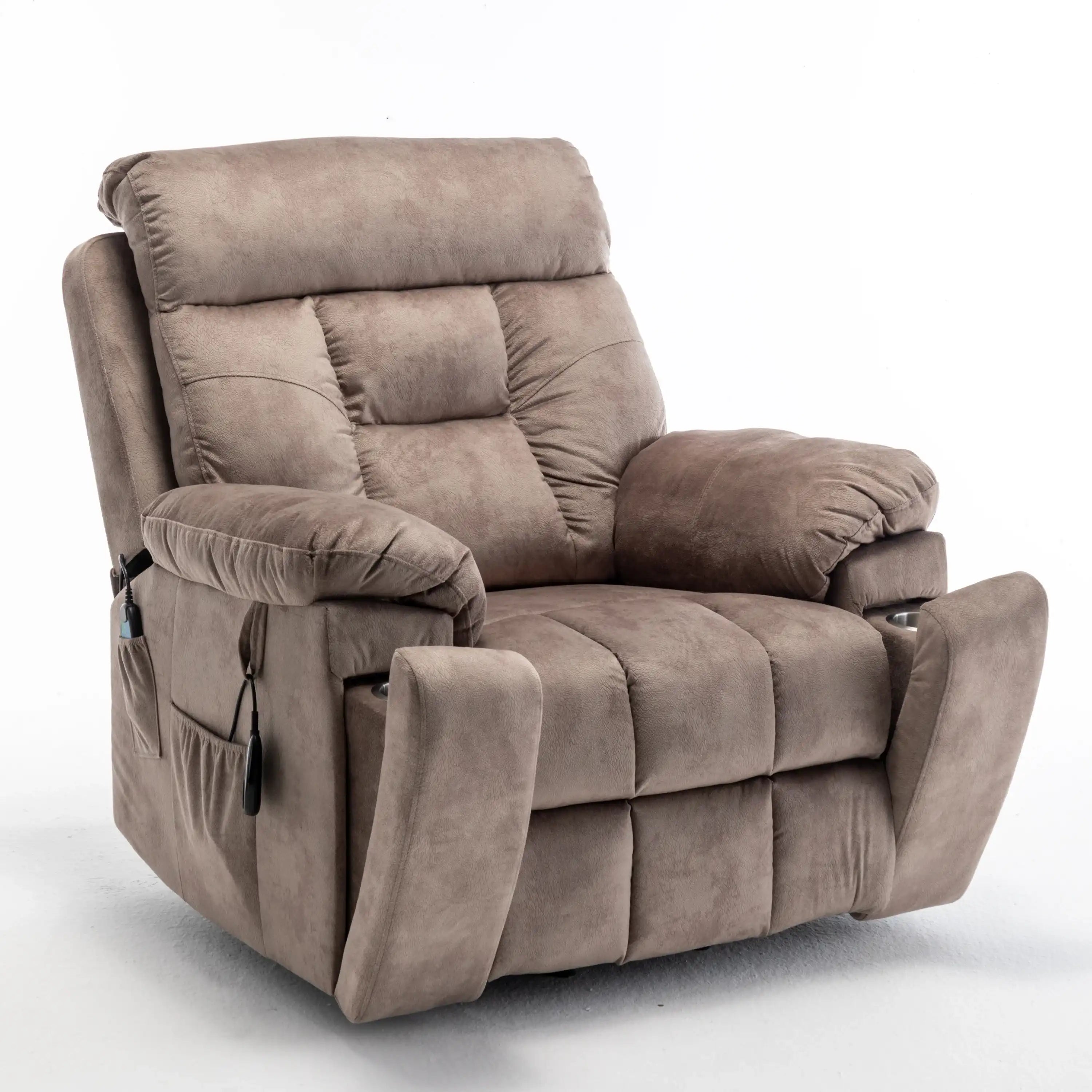 Oversized Power Recliner Chair with Hidden Cup Holder