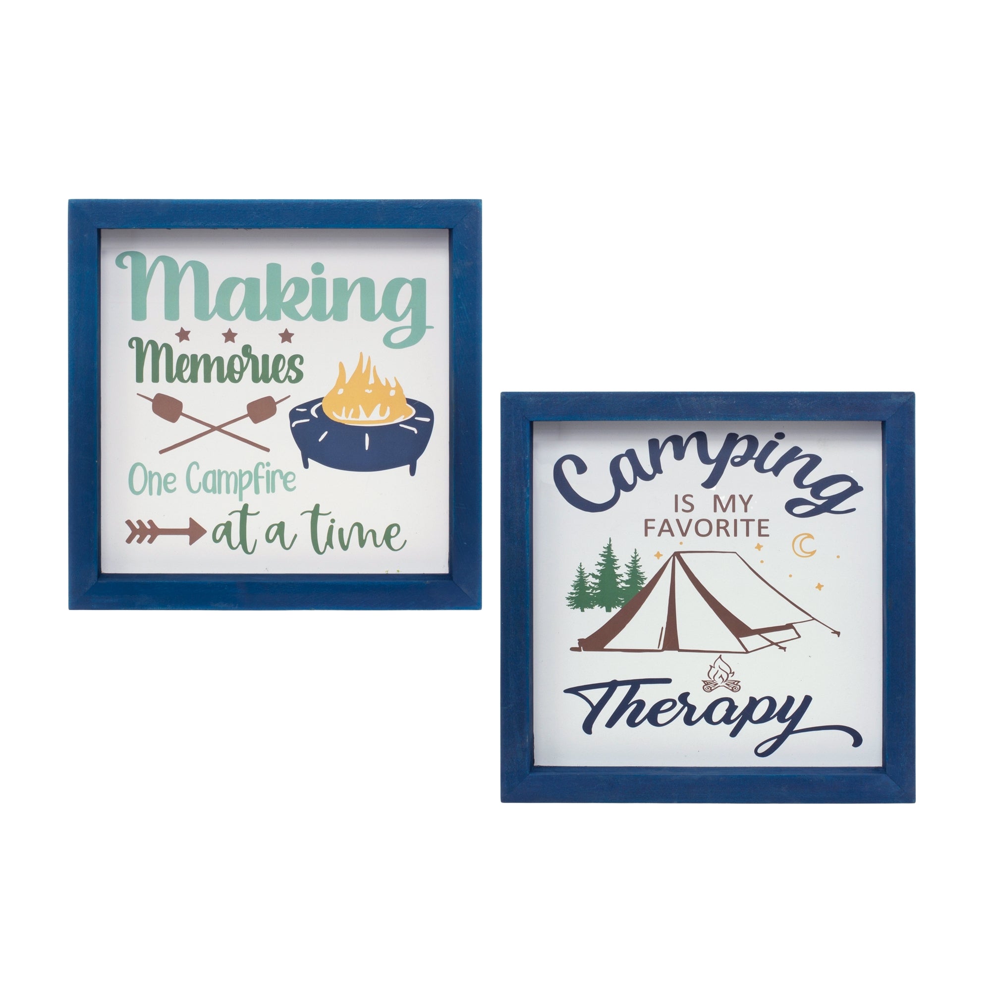 Wood-Framed-Camping-Sentiment-Sign-(Set-of-4)-Wall-Signs
