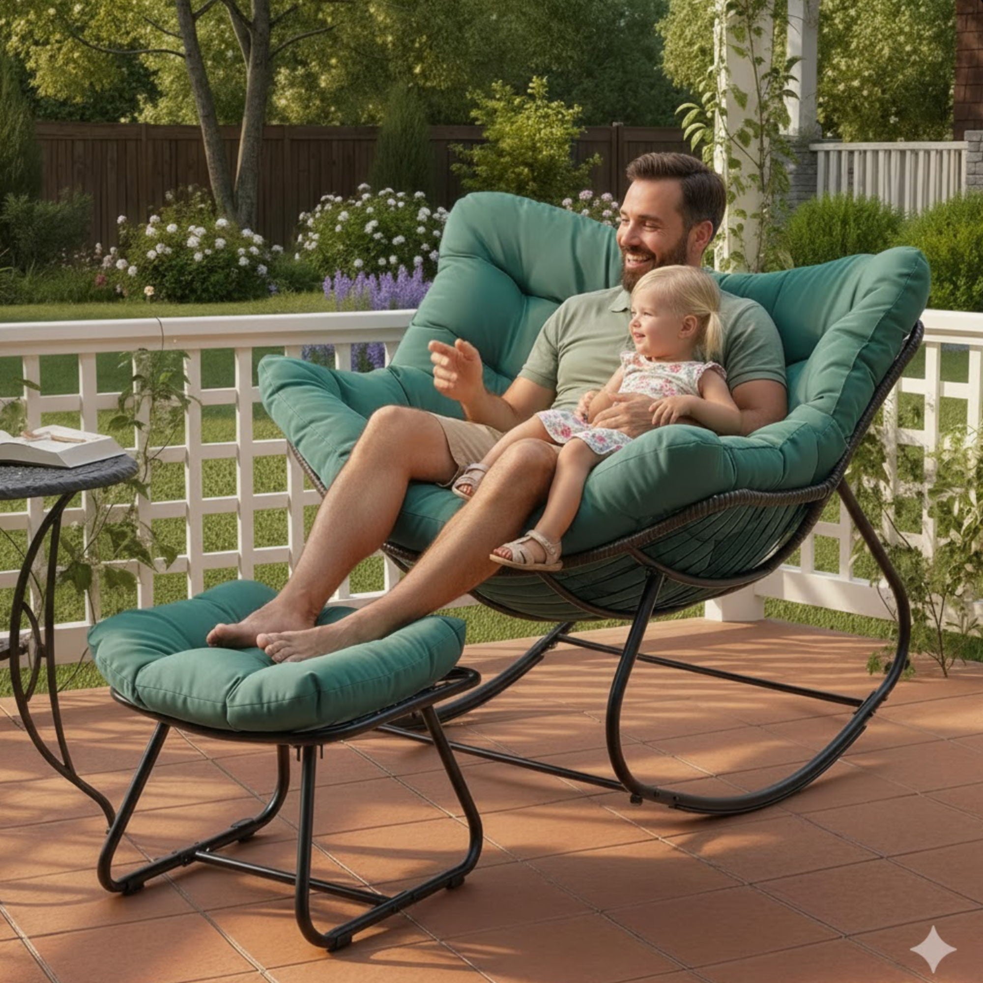 Egg Rocking Chair With Ottoman