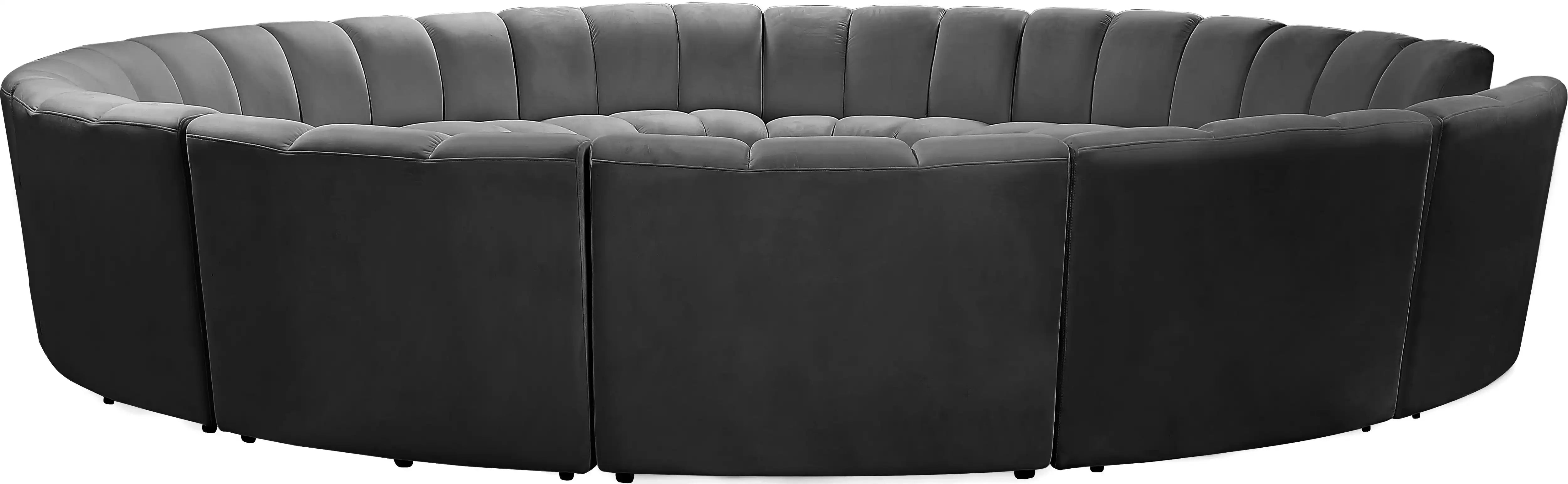 Infinity - 12 Piece Velvet Modular Sectional