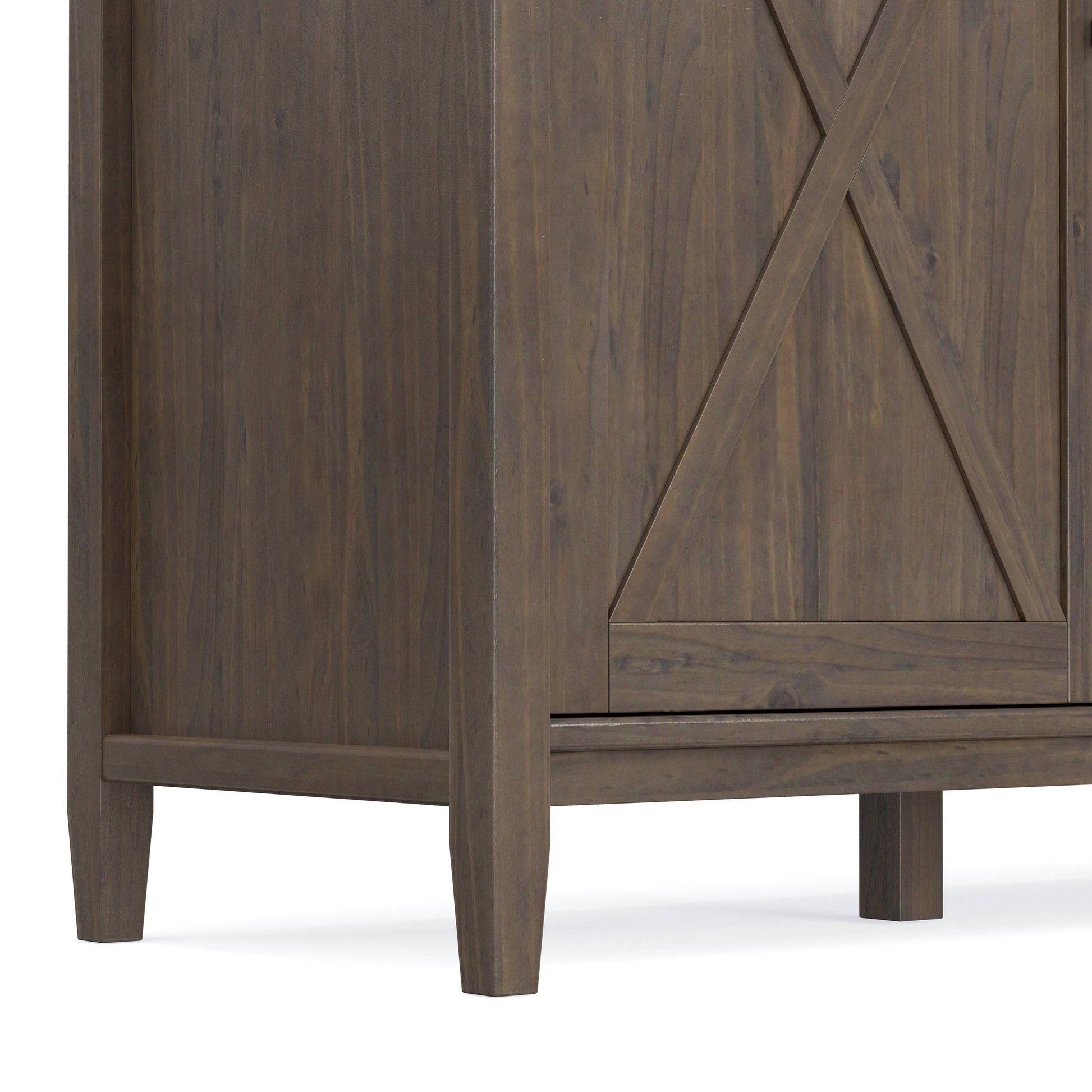 Ela - Wide Storage Cabinet - Smoky Brown - Best Buy Furniture