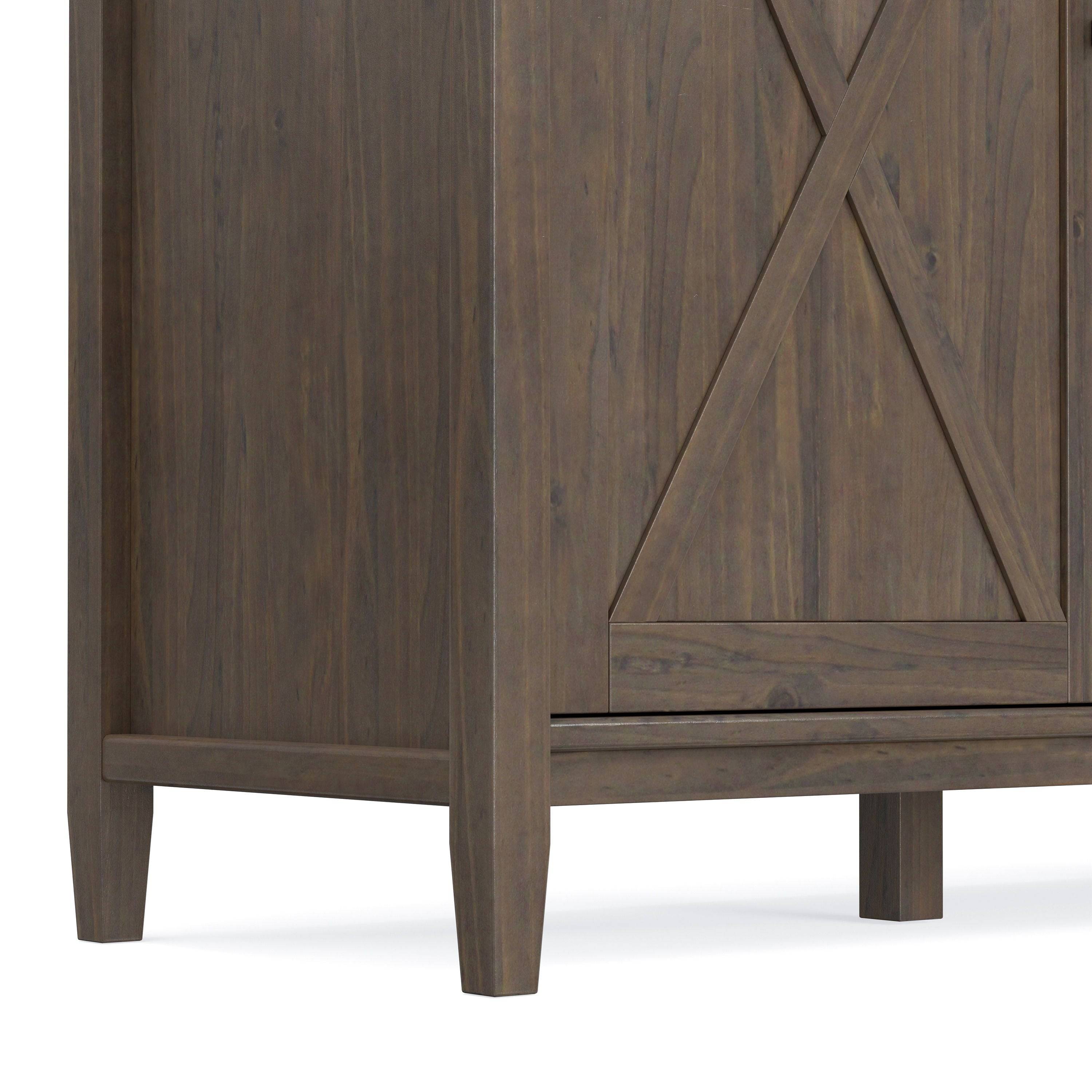 Ela - Wide Storage Cabinet - Smoky Brown - Best Buy Furniture