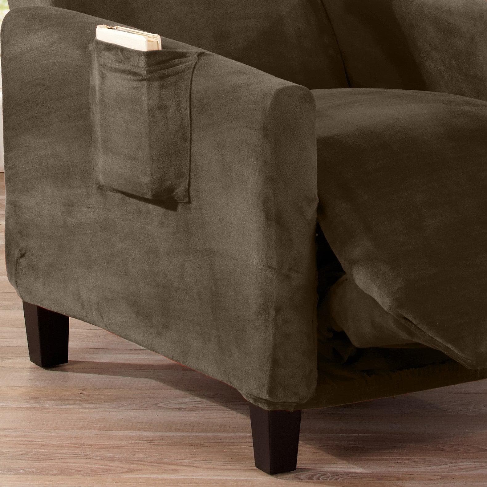 Velvet Stretch Slipcover - Gale Collection - Best Buy Furniture