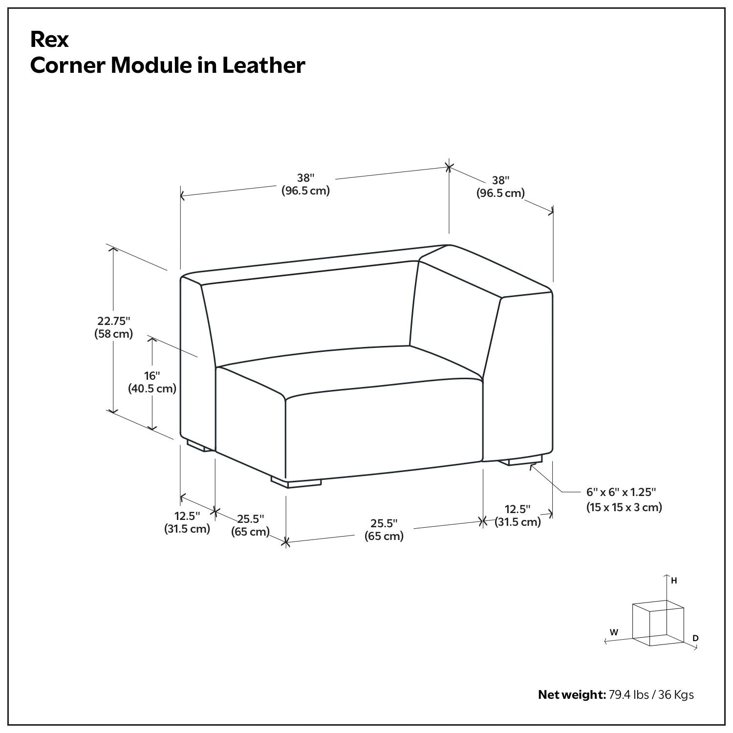 Rex - Corner Sofa Module