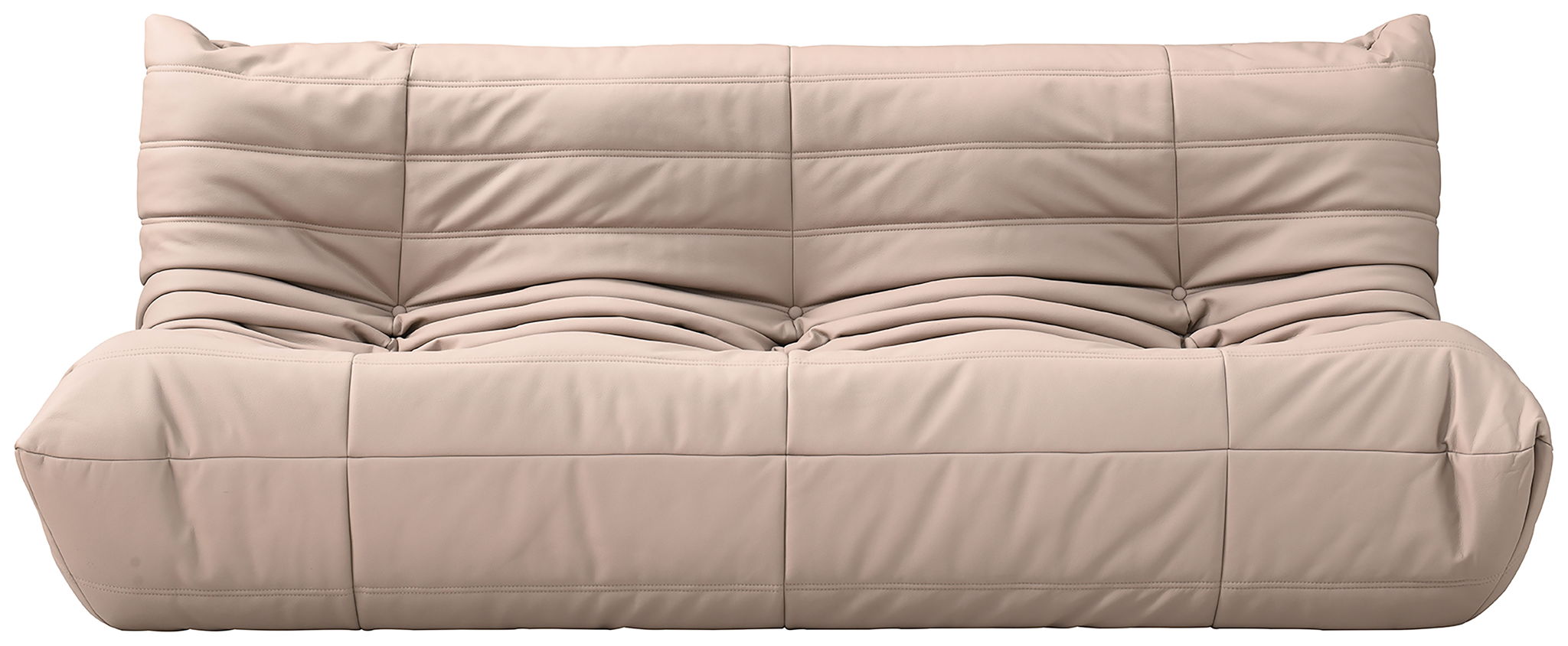 Relax - Vegan Leather 77.75" Upholstered Sofa - Tan