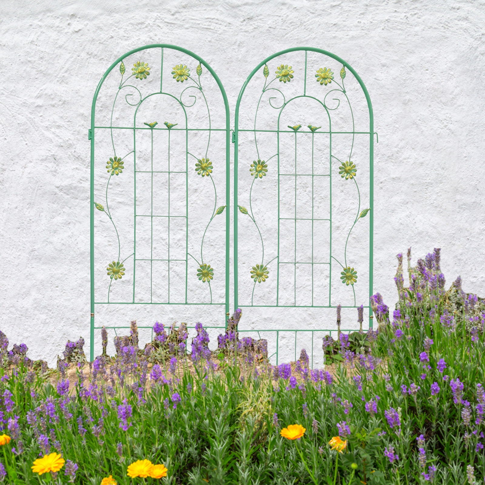 Metal Garden Trellis Rustproof Trellis For Climbing Plant Outdoor Flower Support