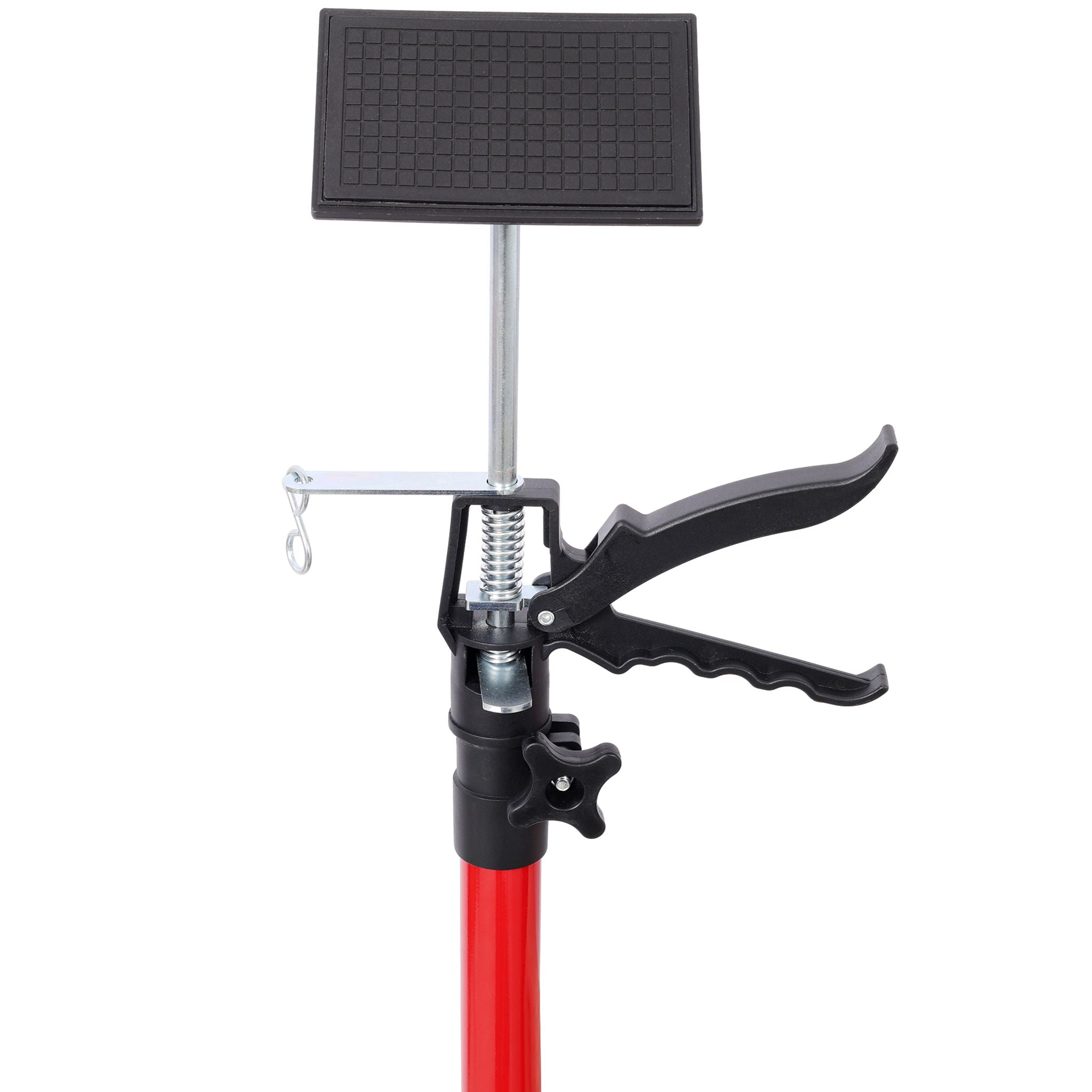 Adjustable Steel Support Pole System For Jacks And Drywalls With Carry Bag - Black / Red