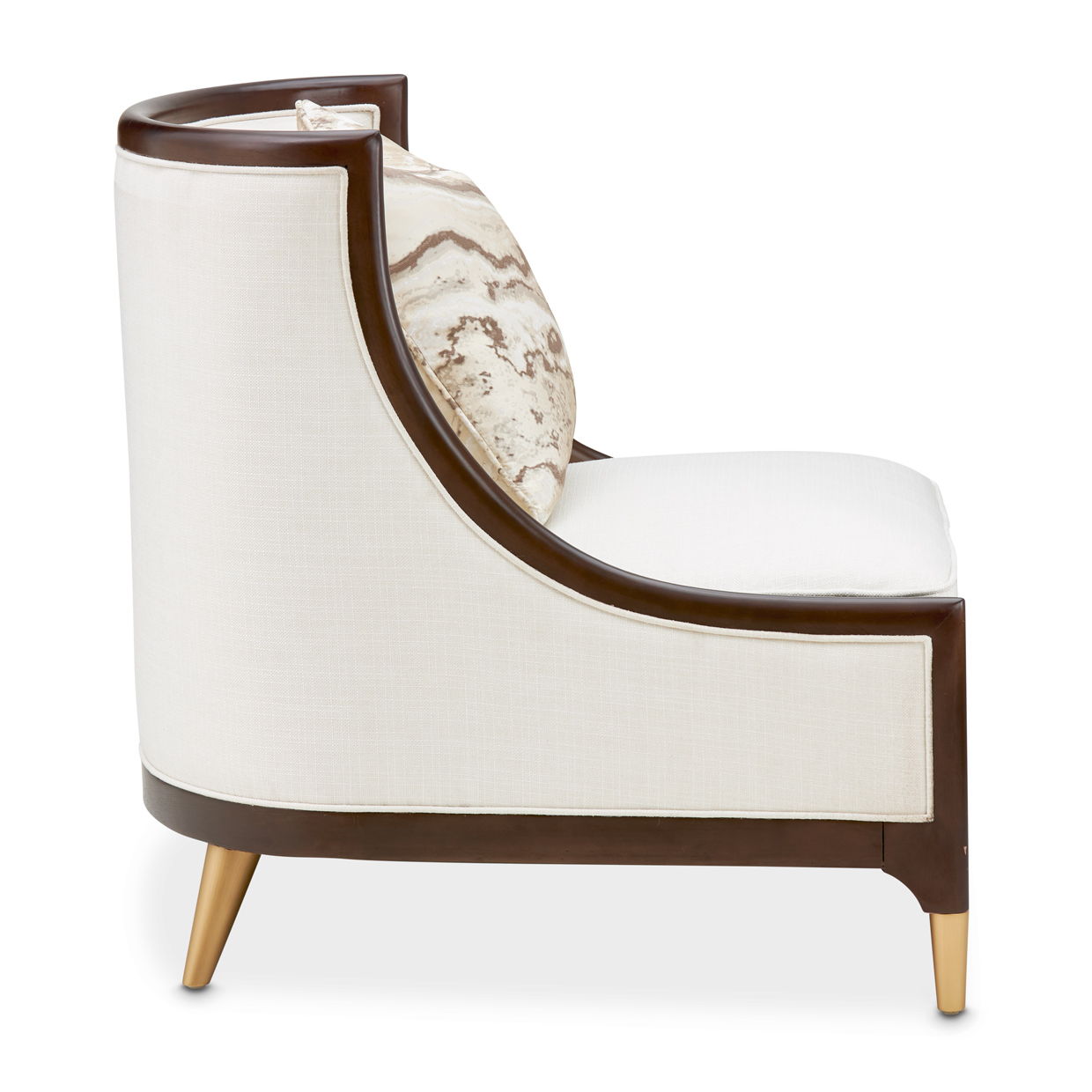 Belmont Place - Accent Chair - Cream / Espresso