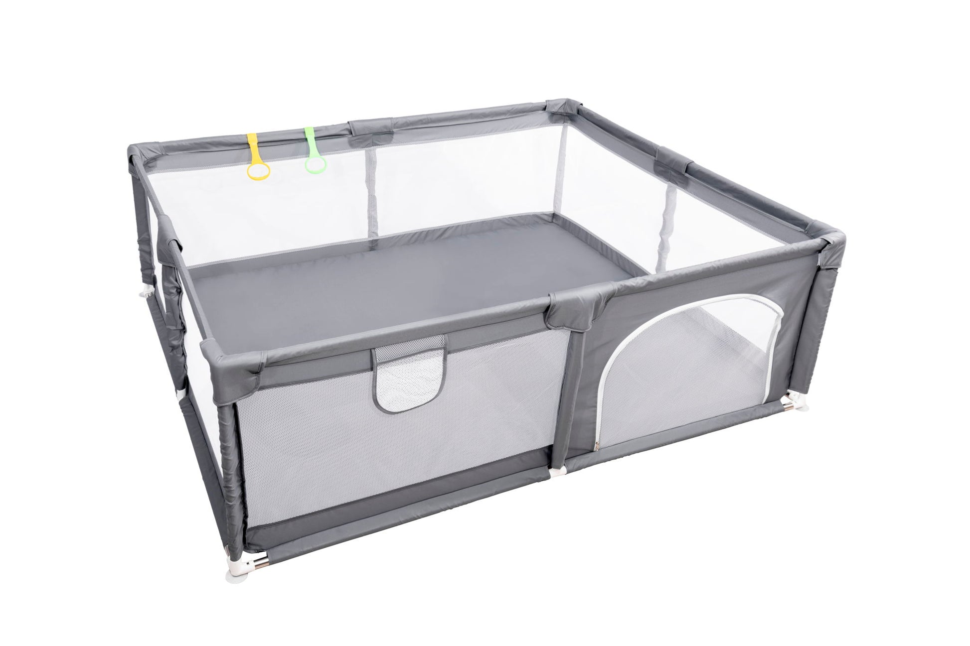 Fabric Baby Playpen, Baby Fence Play Area With Anti Slip Base - Gray - Best Buy Furniture