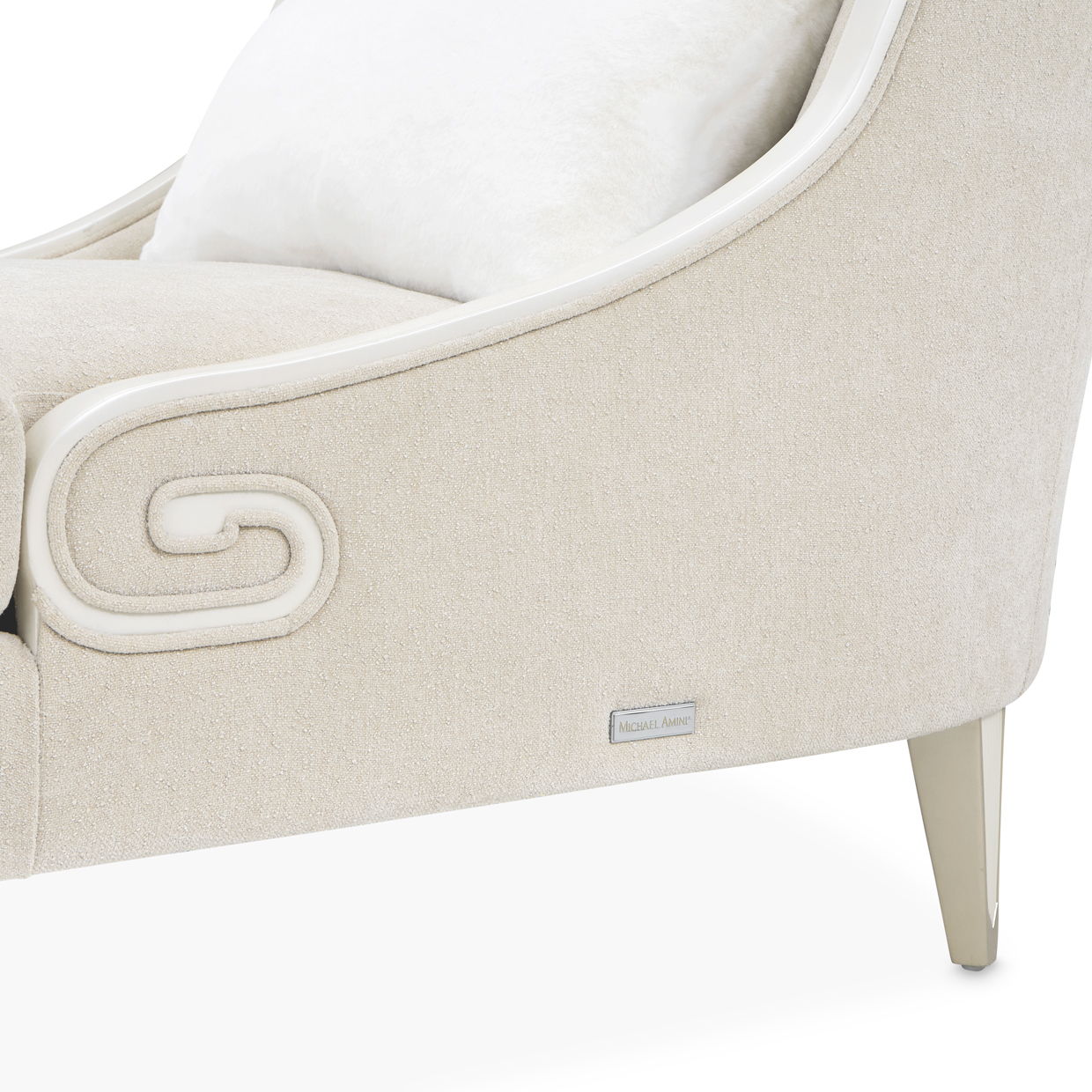La Marisia - Chenille Chaise - Tranquil / Light Champagne - Best Buy Furniture
