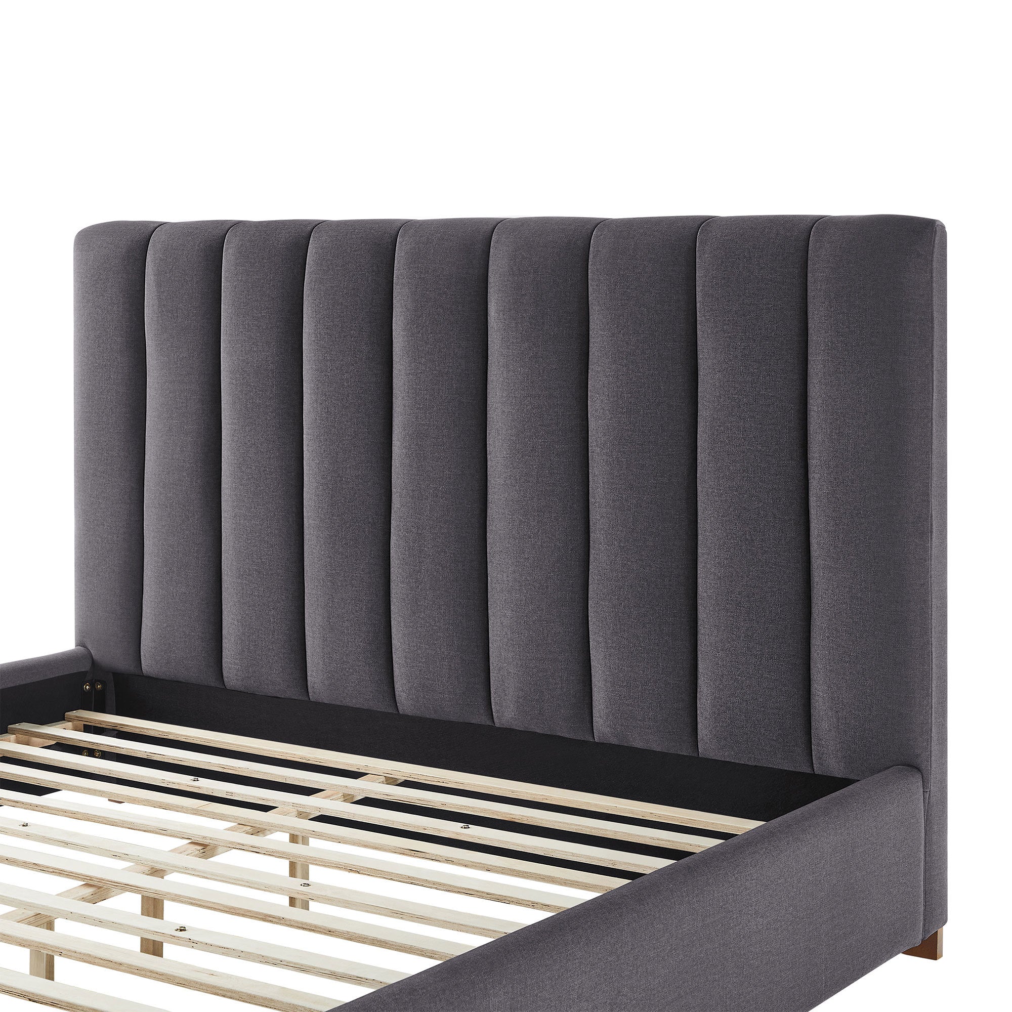 Upholstered Wingback Bed