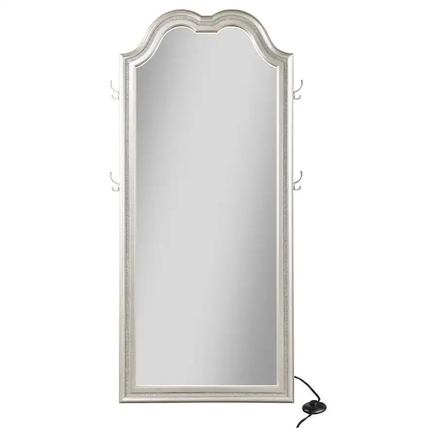 Evangeline - Full Length LED Light Floor Mirror - Silver Oak - Best Buy Furniture