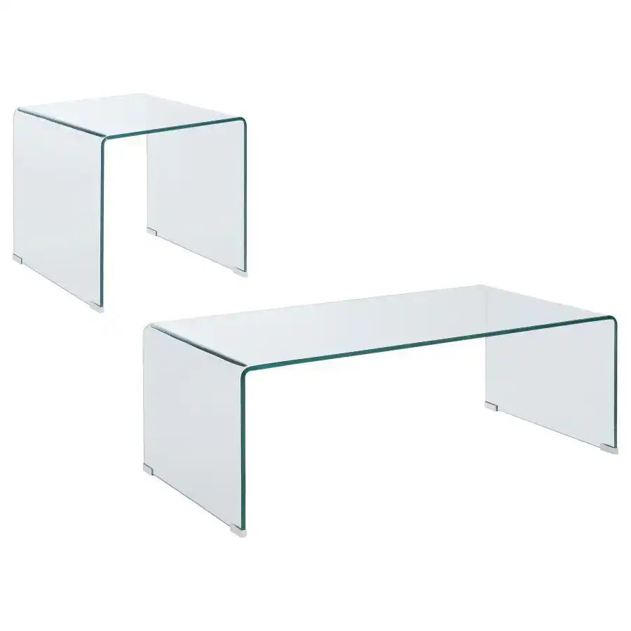 Ripley - Bent Glass Coffee And End Table Set