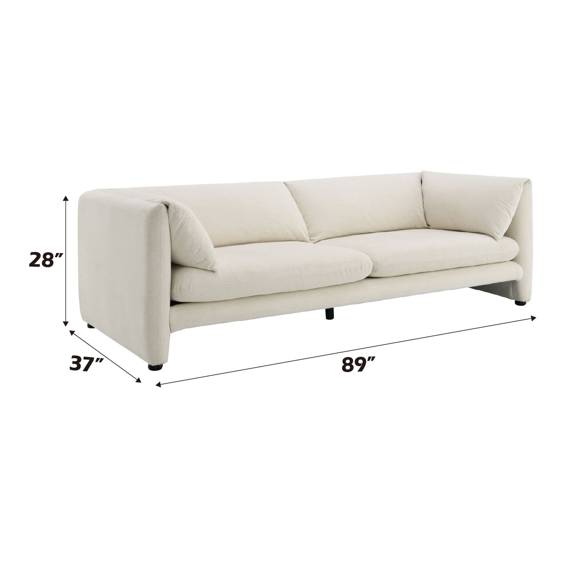 Jaeda - Boucle Sofa - Beige - Best Buy Furniture