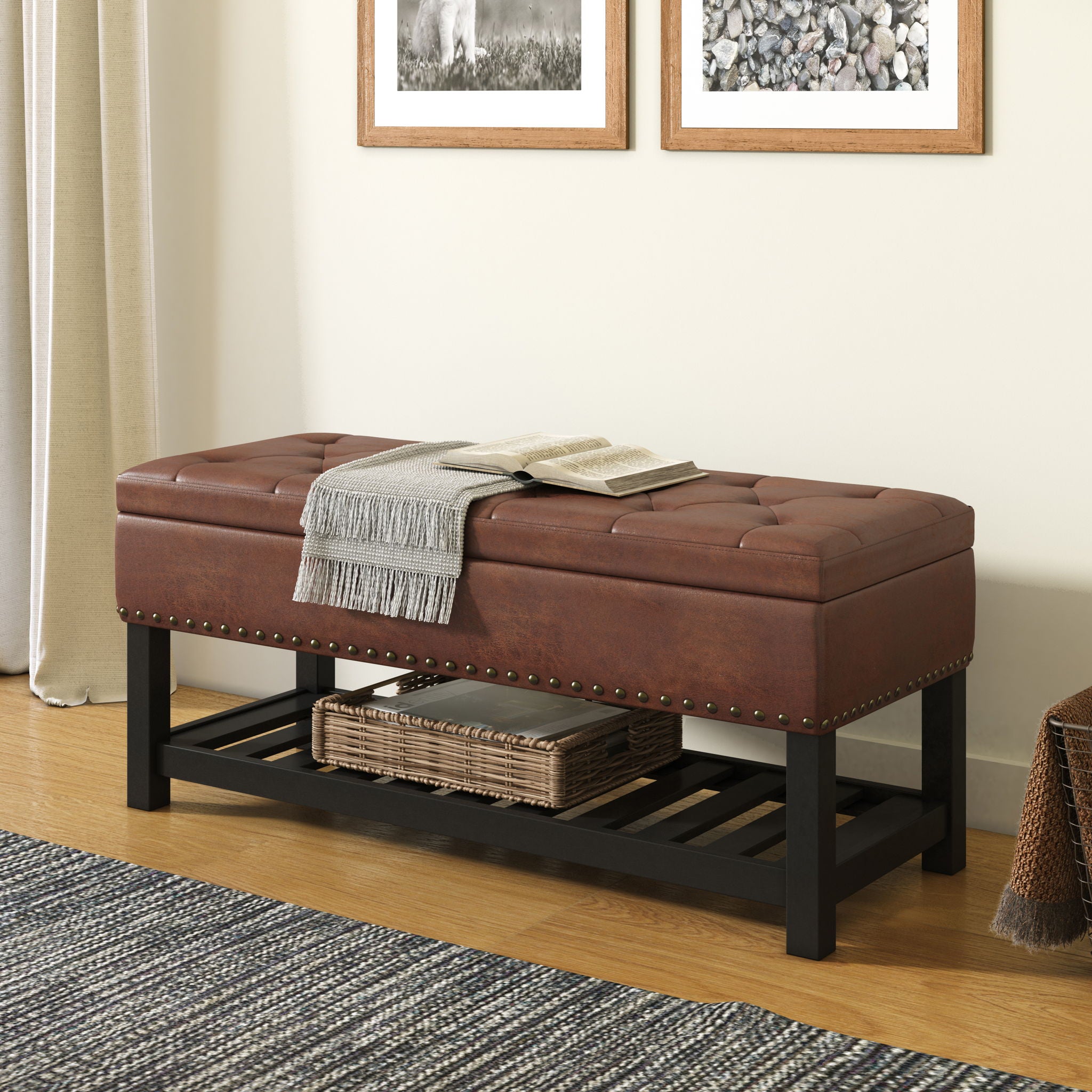 Lomond - Upholstered Storage Ottoman Bench - Best Buy Furniture