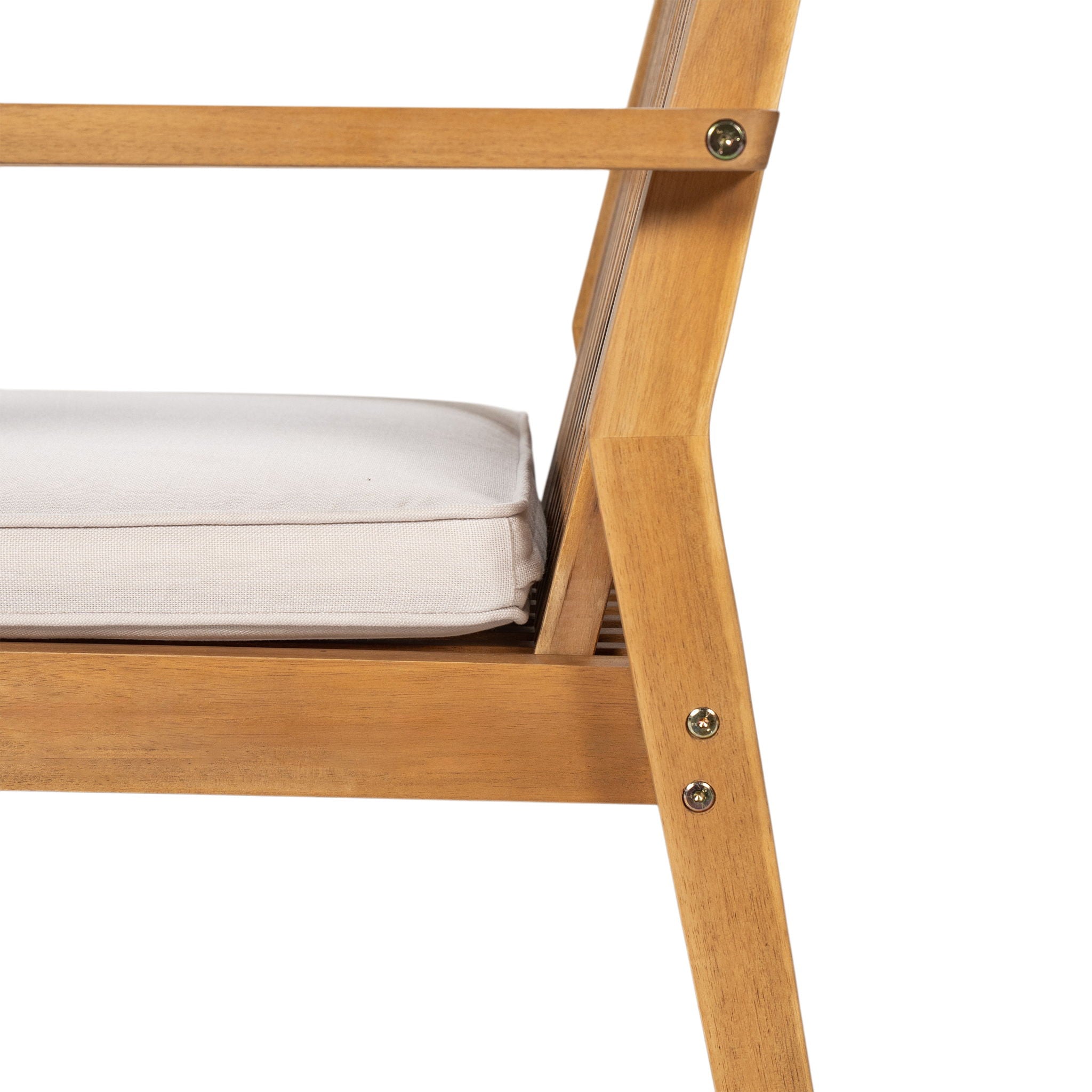 7 Piece Patio Furniture Set Acacia Wood Table And 6 Heavy Duty Cushioned Chairs