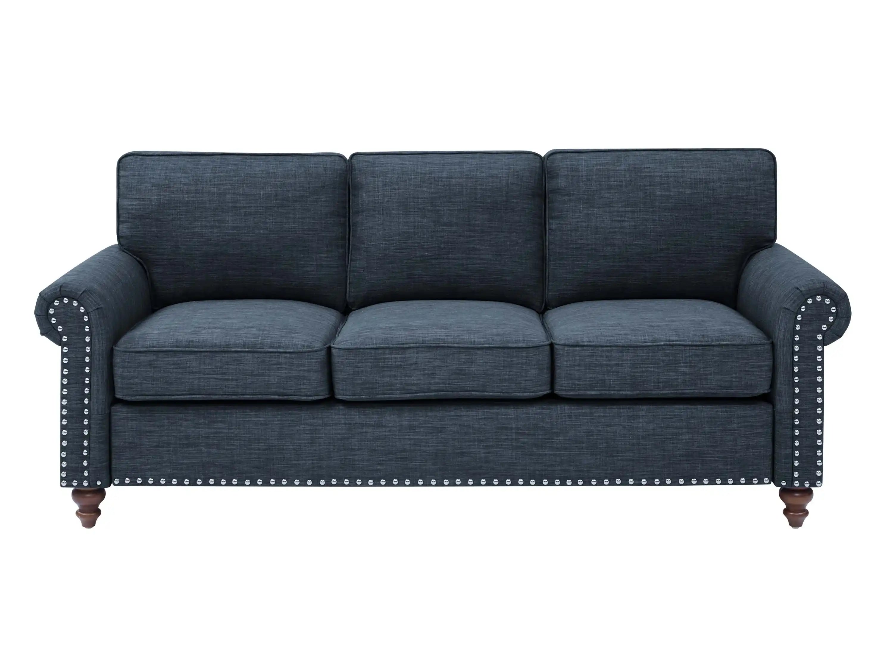 Harbor 78'' Linen Blend Sofa With Solid Wooden Legs