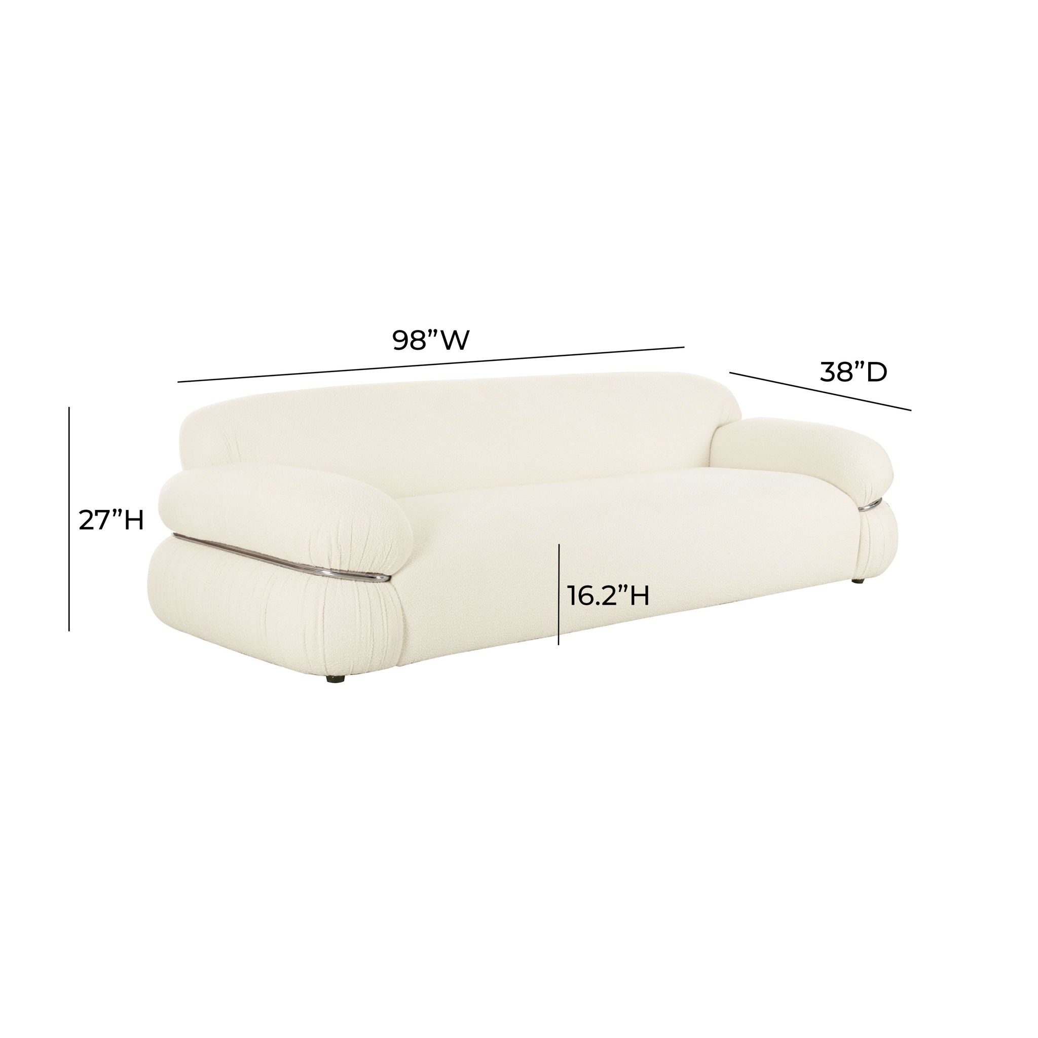 Leyla - Boucle Sofa - Cream
