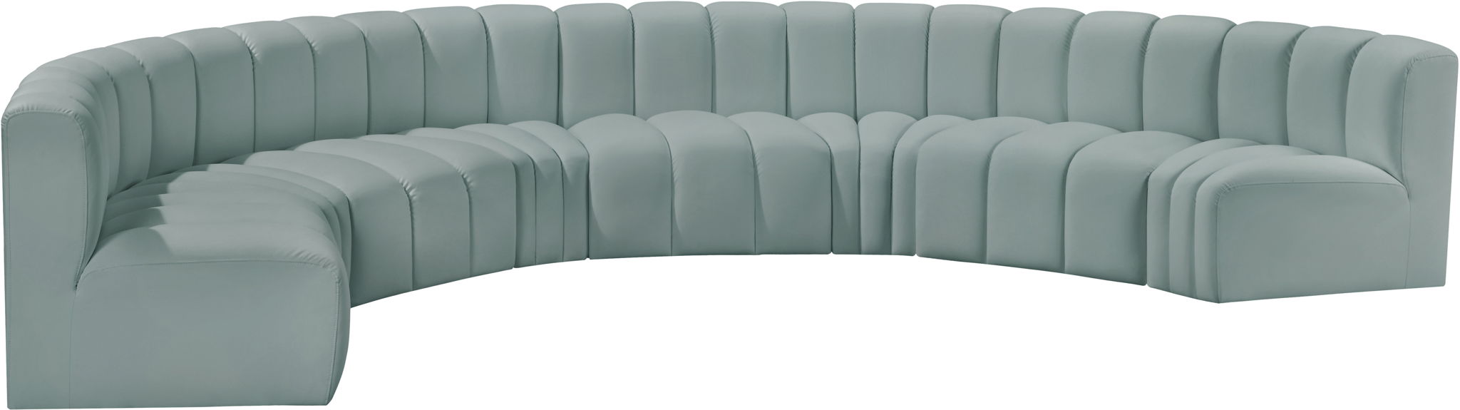 Arc - Faux Leather 8 Piece U-Shaped Modular Sofa