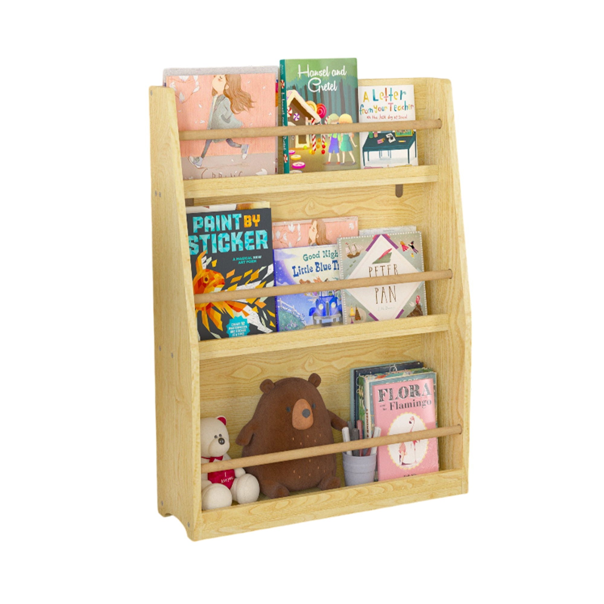 3 Tier Book Shelf, Compact Storage For Bedrooms