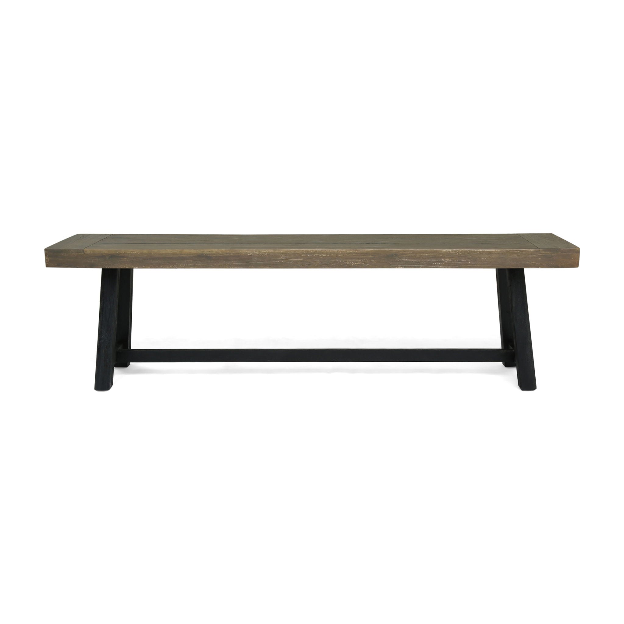 Cloud - Outdoor Bench With Acacia Wood Frame And Slat Panel Design