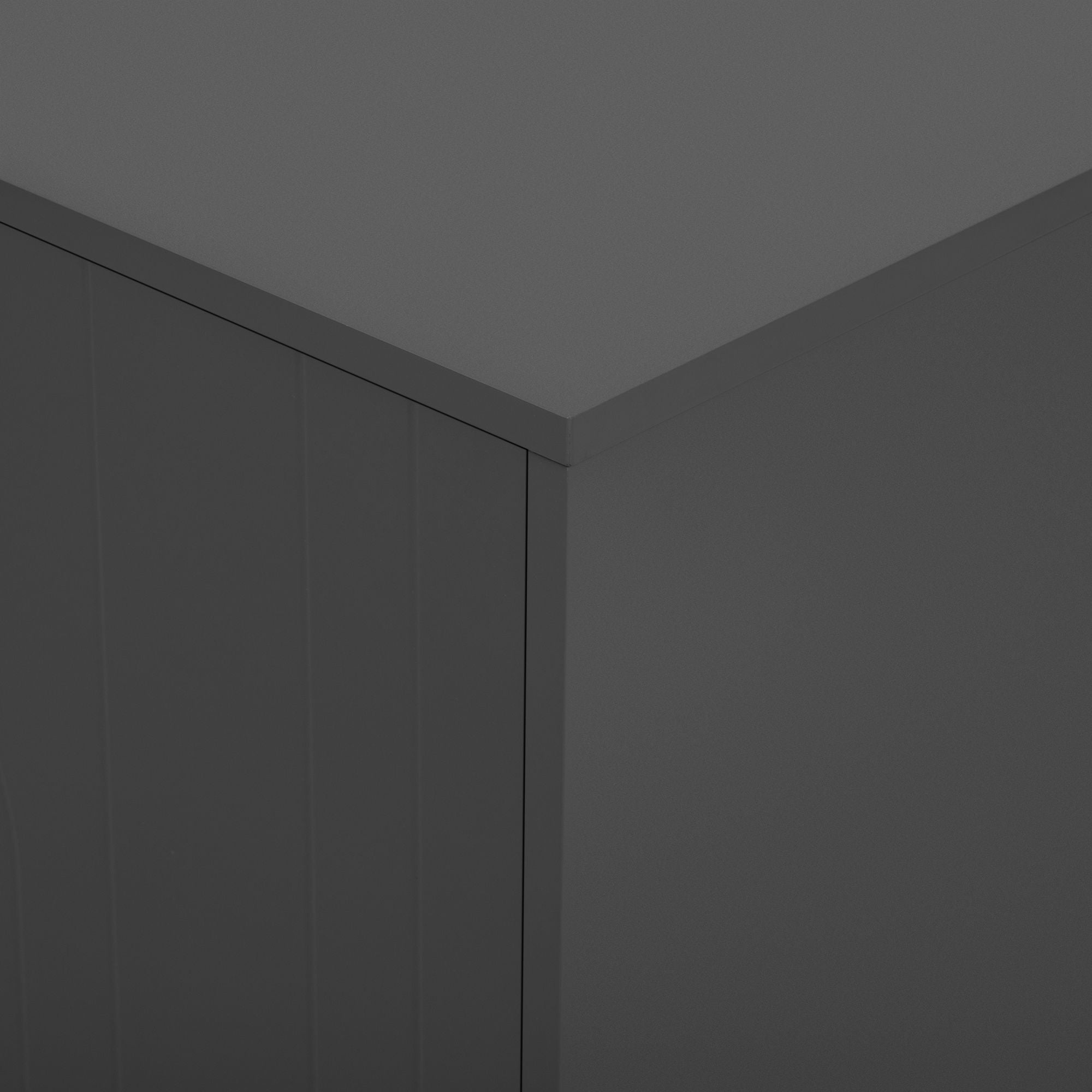 Modern TV Stand With Adjustable Shelf, Handles And Anti-Tip Device