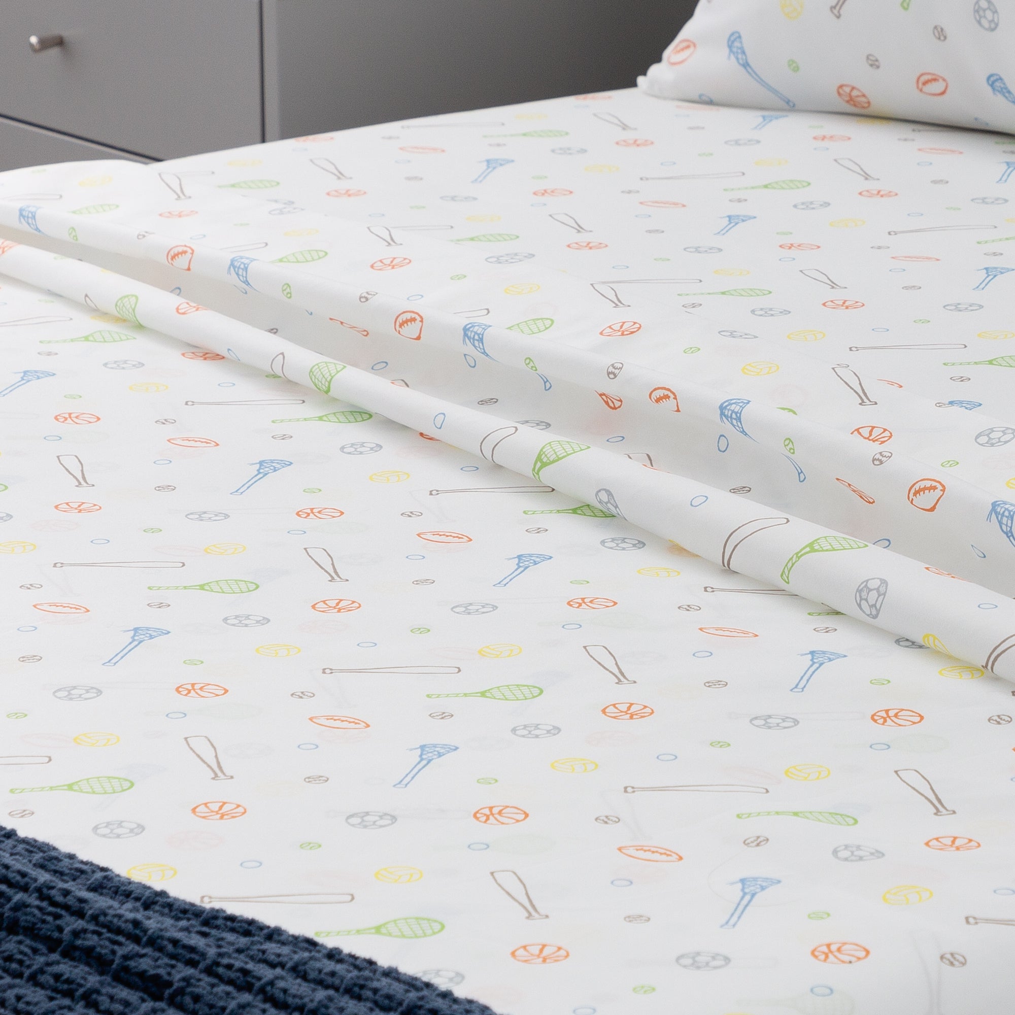 Linenspa Microfiber Twin Bed Sheet Set Sport Pattern