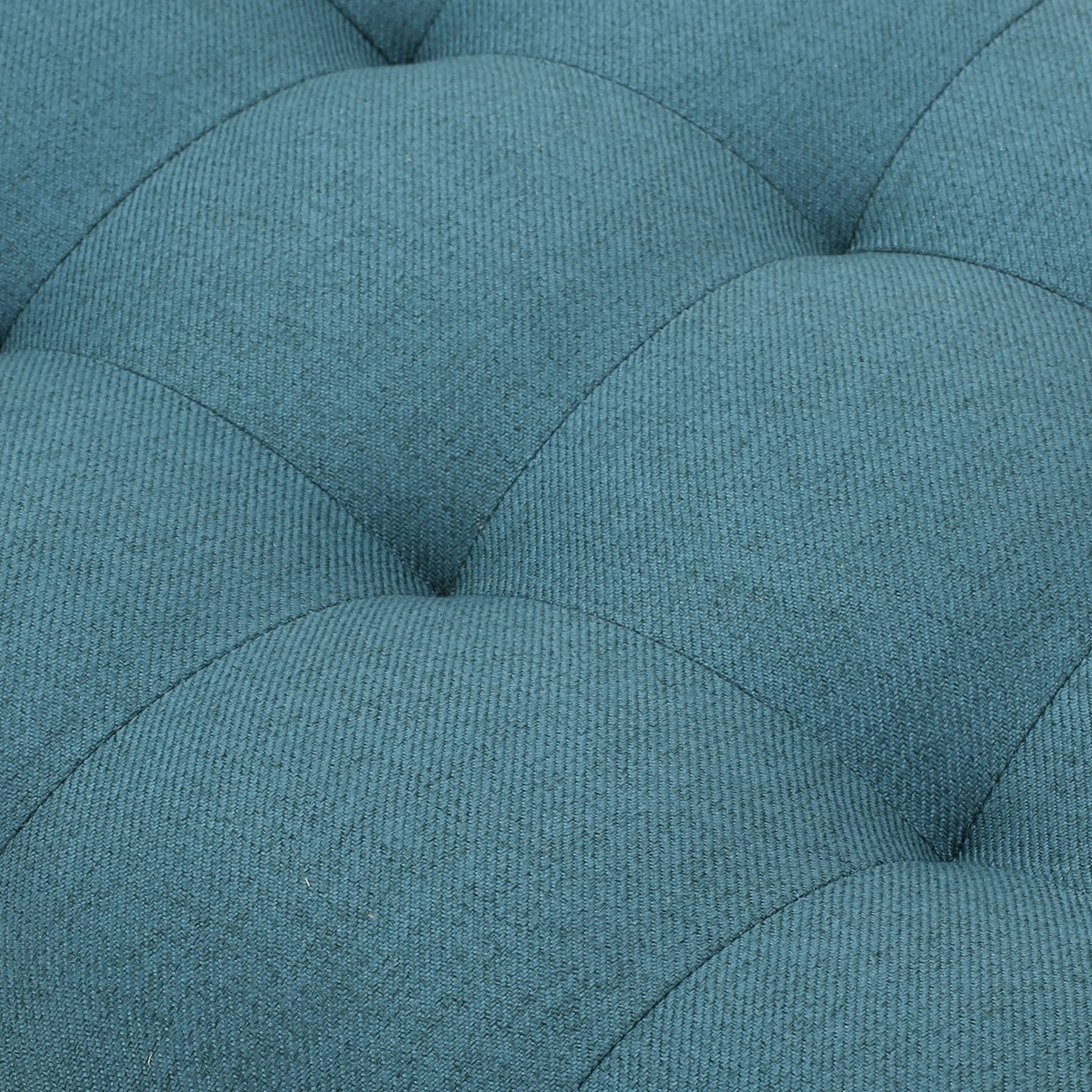 Modern Fabric Bench With Padded Seat And Wide U Shape Design - Teal - Best Buy Furniture