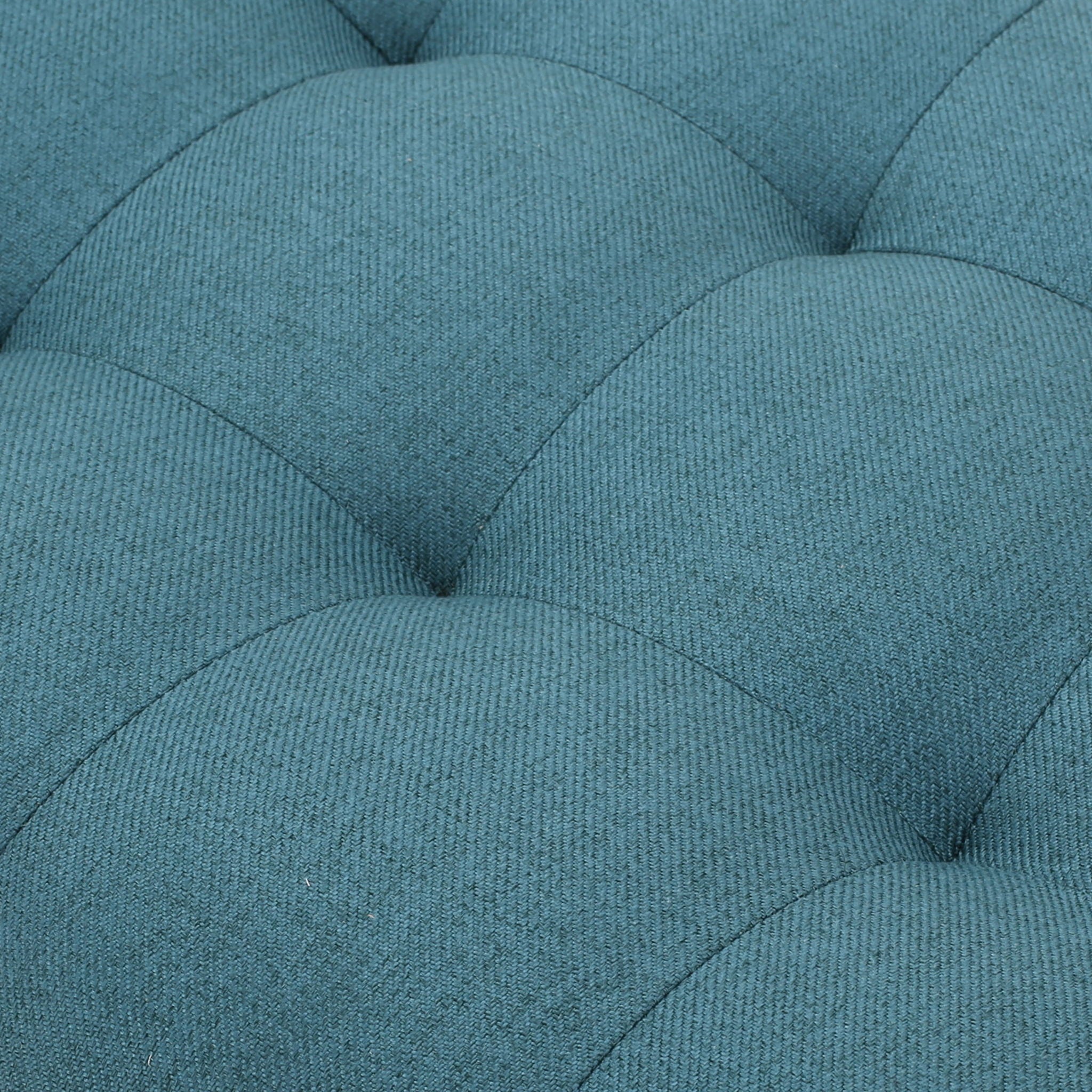 Modern Fabric Bench With Padded Seat And Wide U Shape Design - Teal - Best Buy Furniture