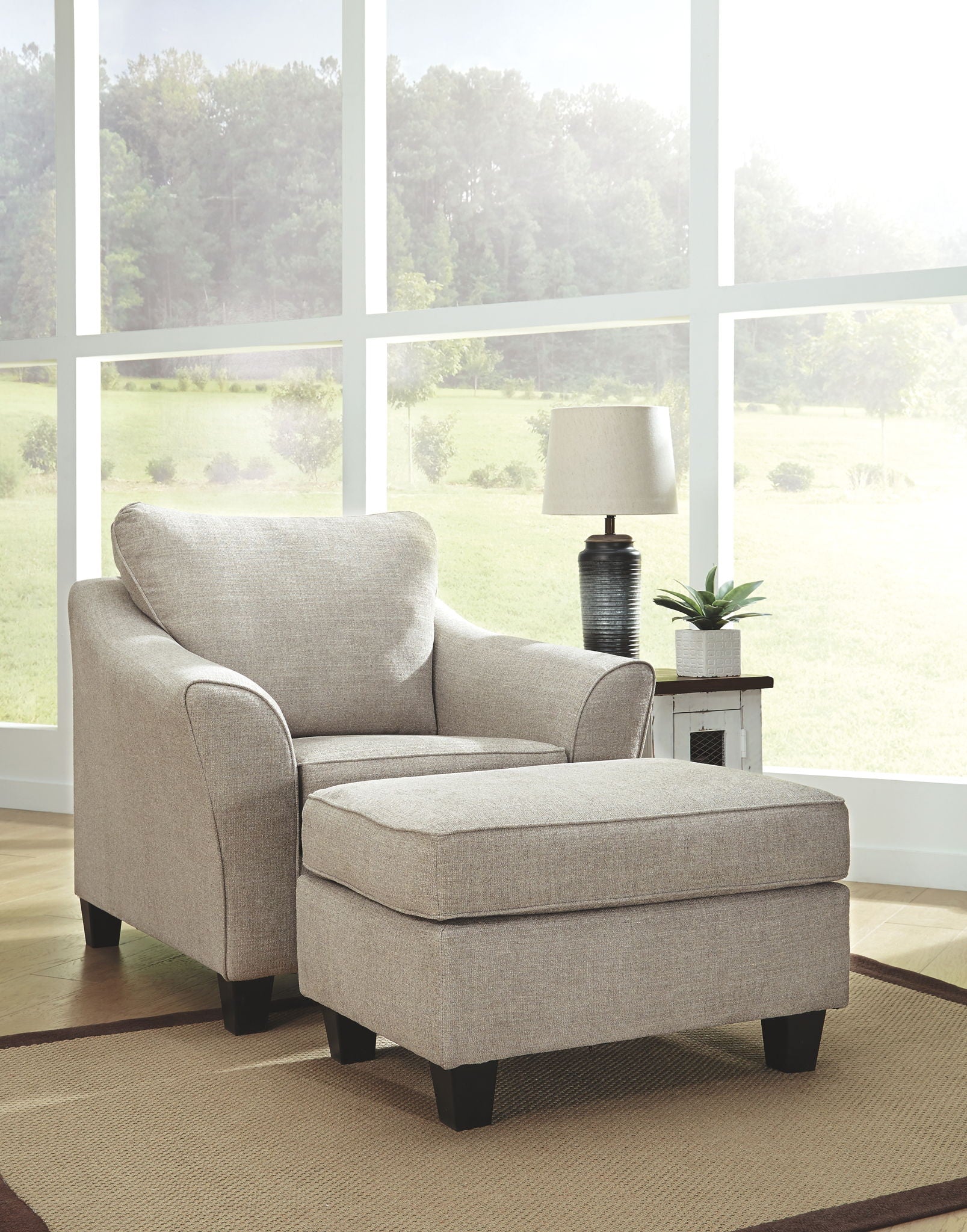 Abney - Ottoman - Driftwood - Best Buy Furniture