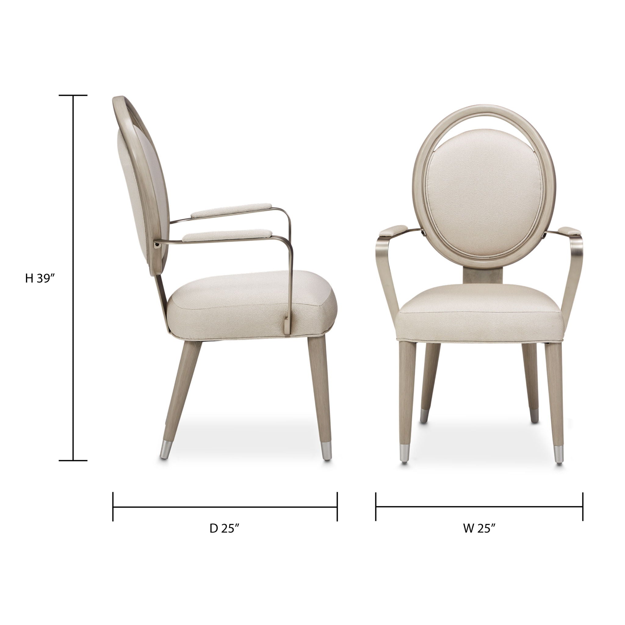 Eclipse - Arm Chair (Set of 2) - Moonlight Gray