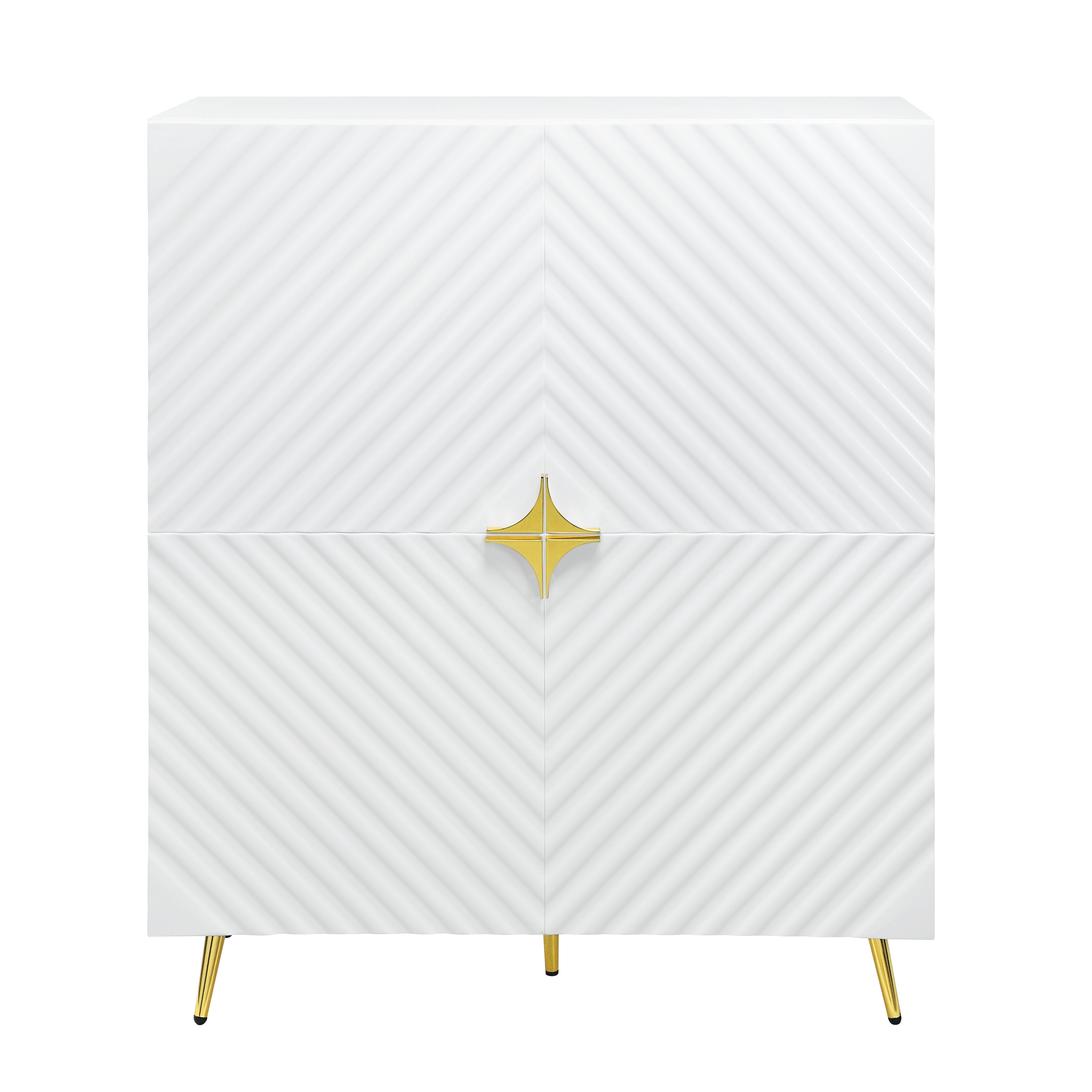Gaines - High Gloss Accent Cabinet - Best Buy Furniture