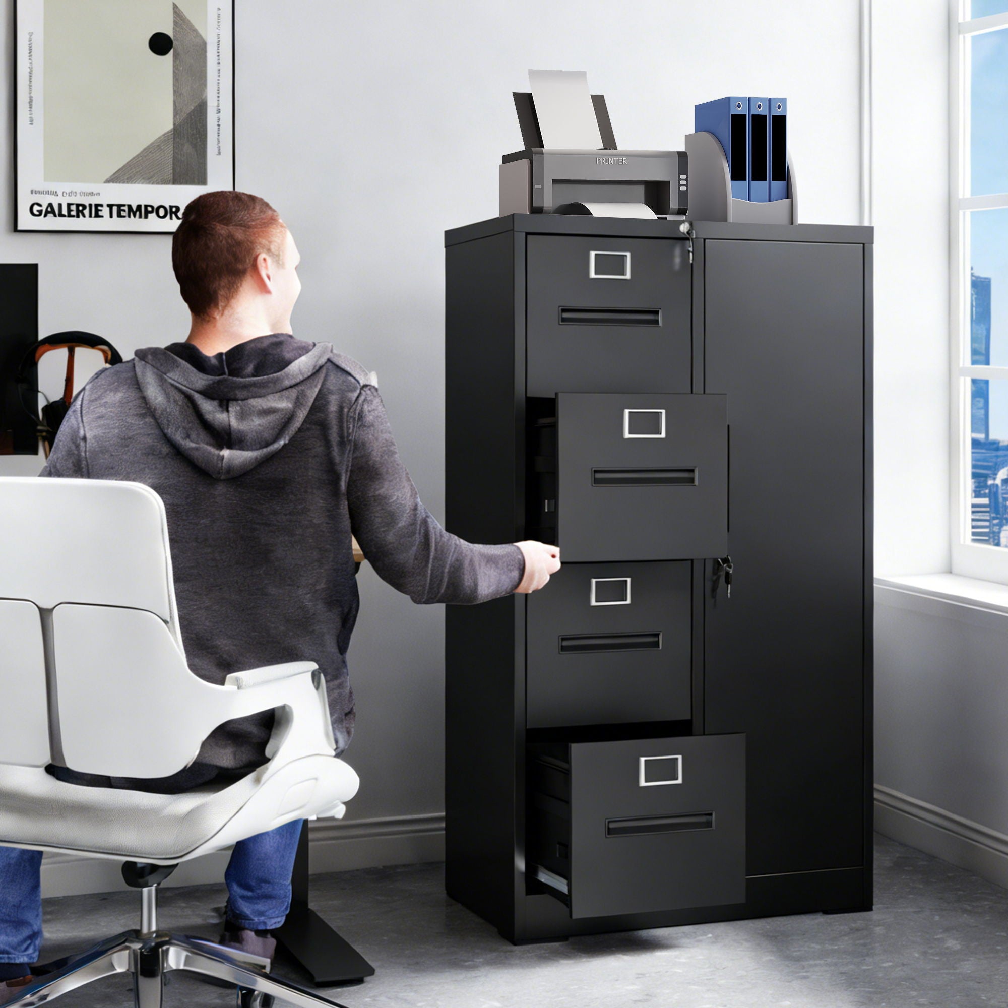 Storage Vertical Filing Cabinet With Lock