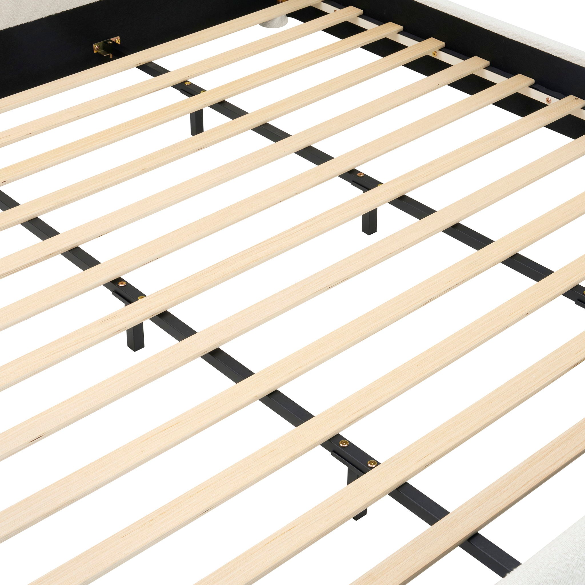 Upholstered Simple Modern Bedroom Bed With Curved Headboard