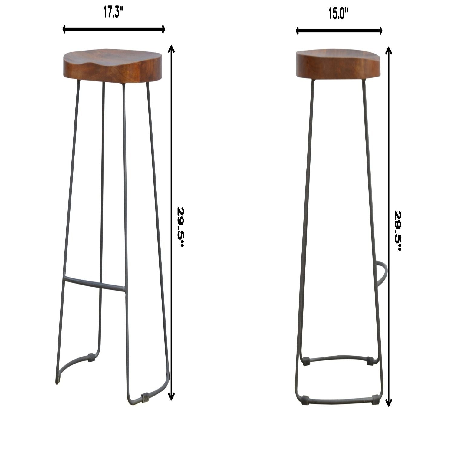 Industrial Chunky Bar Stool - Chestnut - Best Buy Furniture
