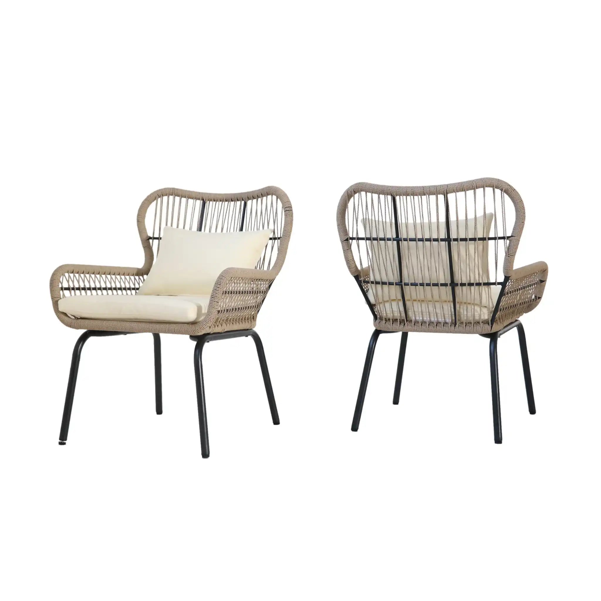 Southport - Club Chair With Woven Rope And Cushions