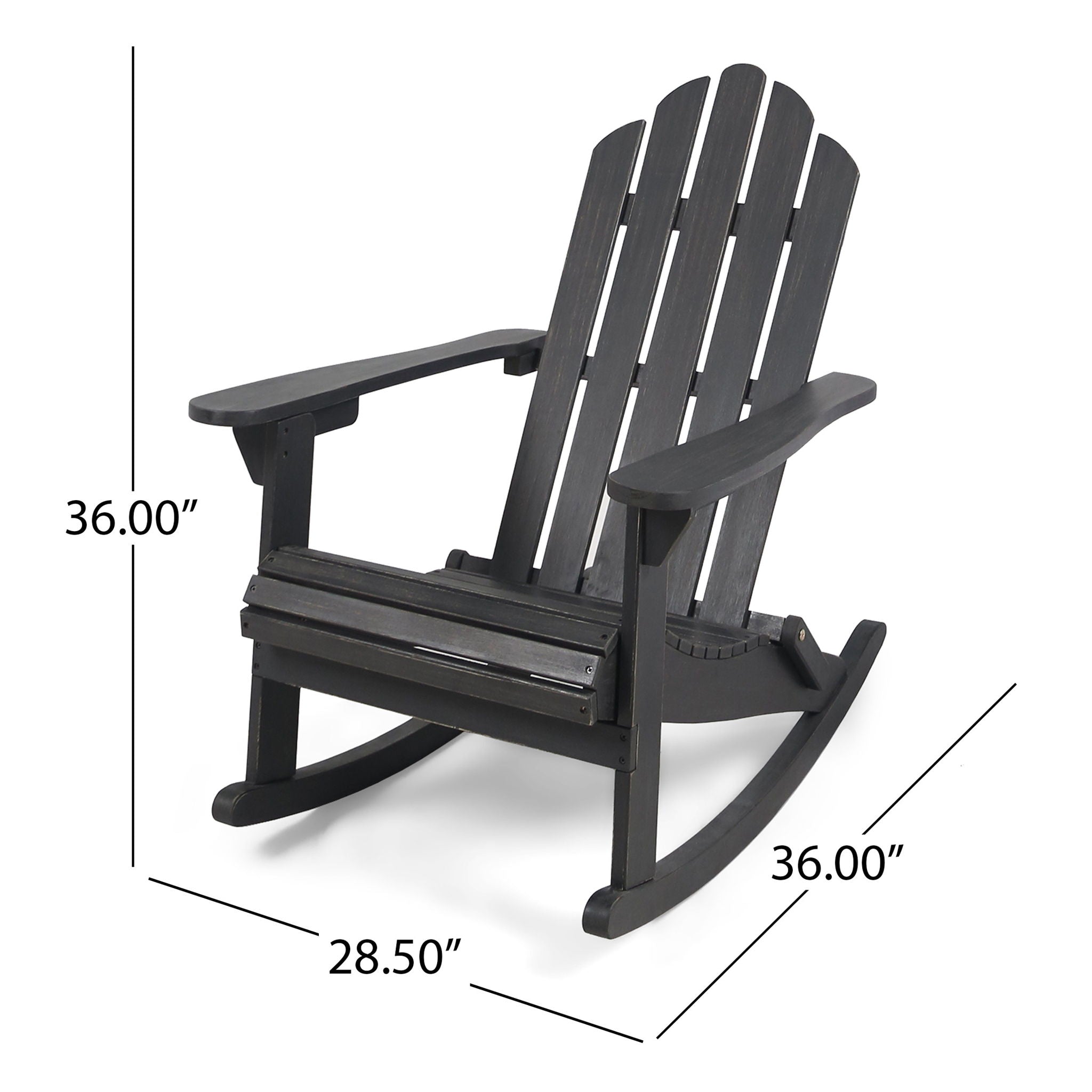 Echoes - Outdoor Acacia Wood Adirondack Rocking Chair