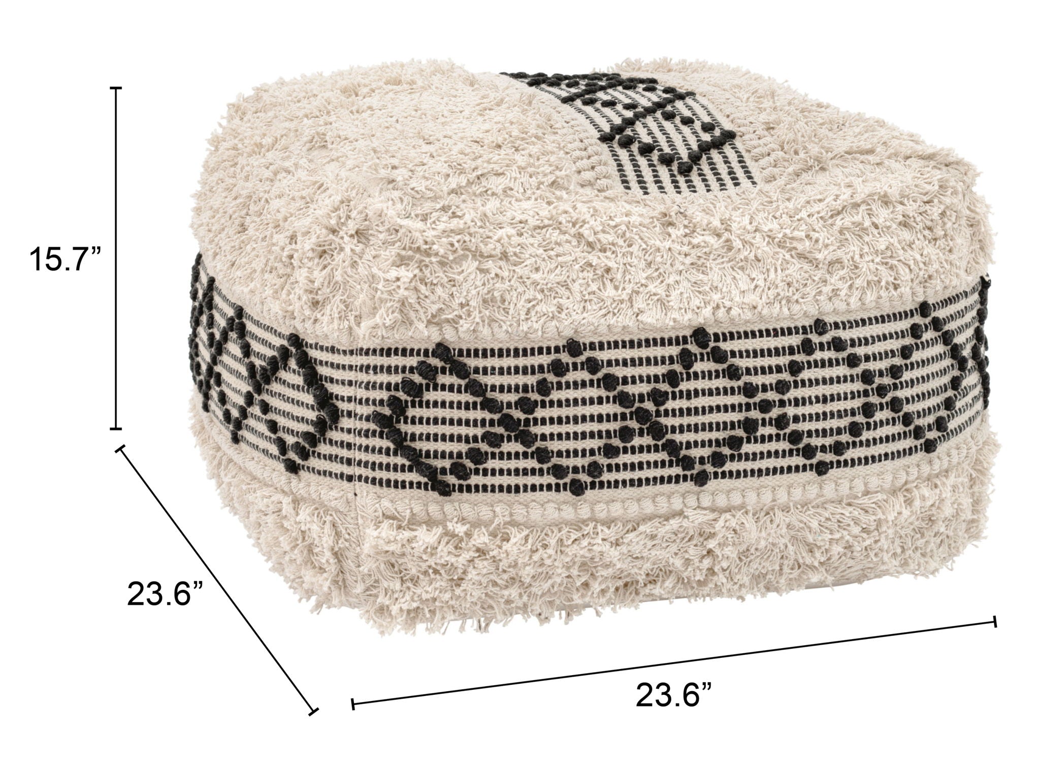 Pisco - Ottoman - Beige / Black