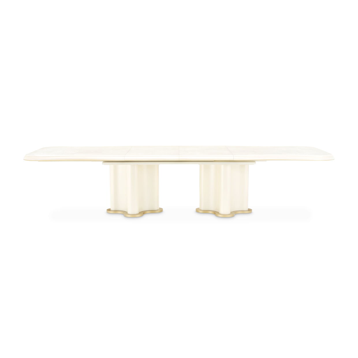 La Terrazza - Double Pedestal Dining Table - Creamy Pearl - Best Buy Furniture