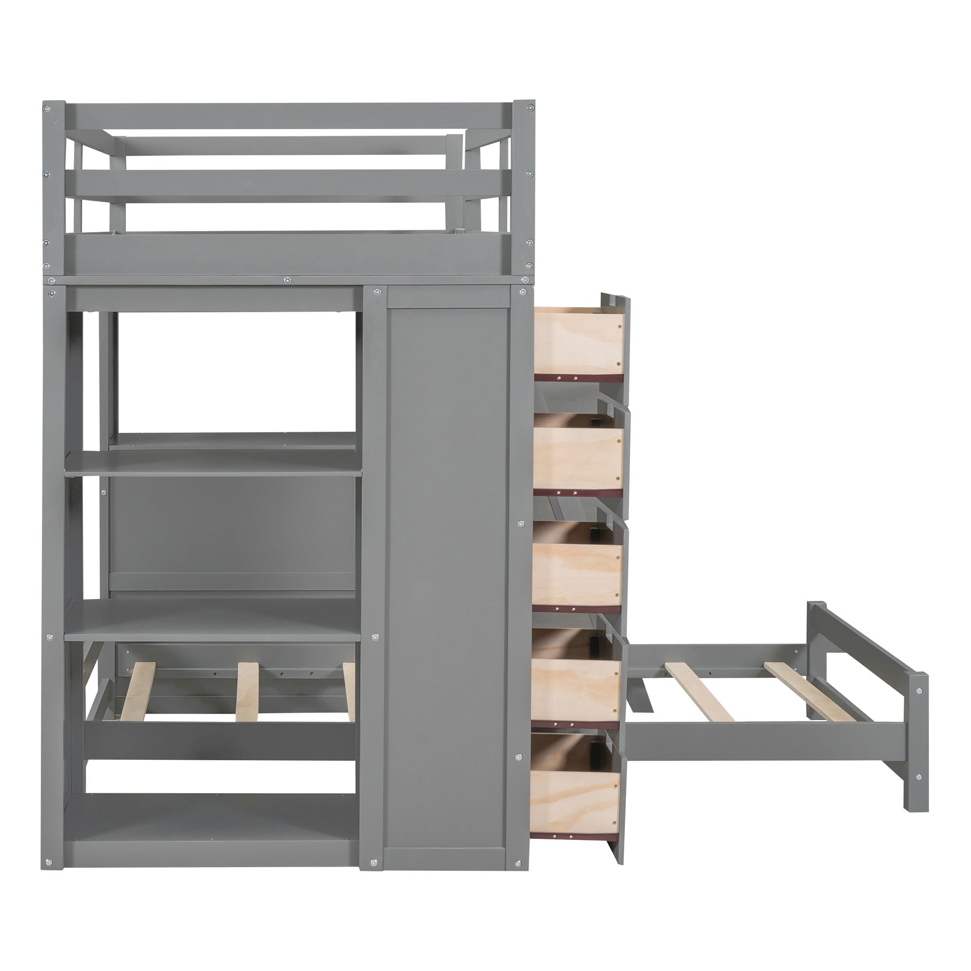 Bunk Bed With LED Light And USB Ports