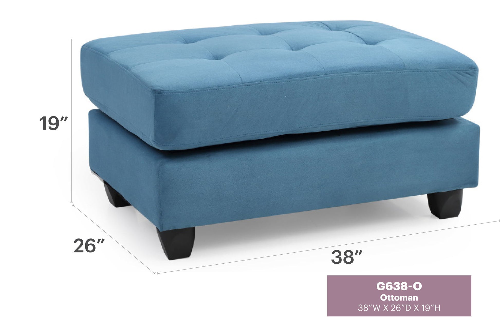 Chic Contemporary Ottoman - Best Buy Furniture