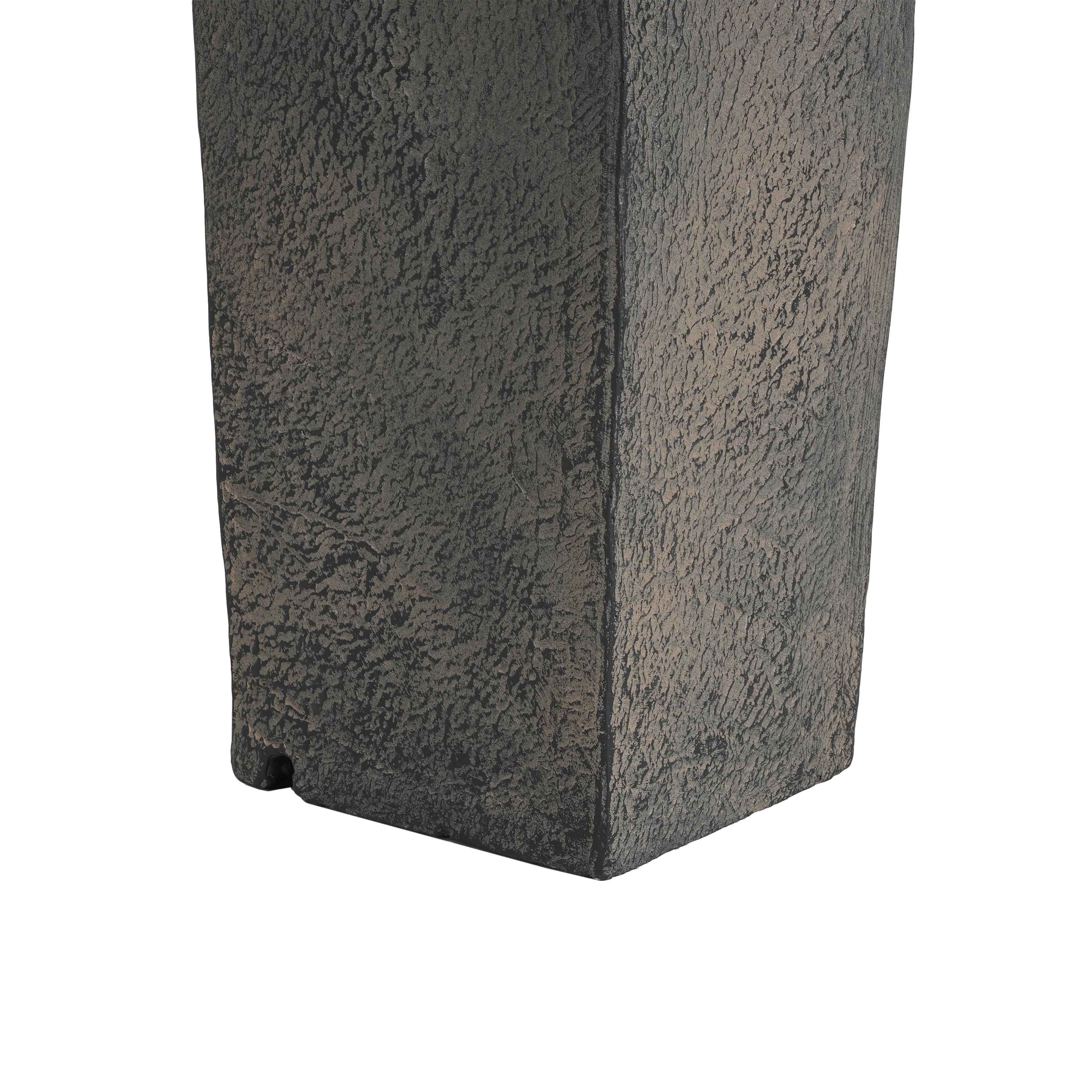 25.59'H Minimalist Concrete Column Fountain with LED Lighting