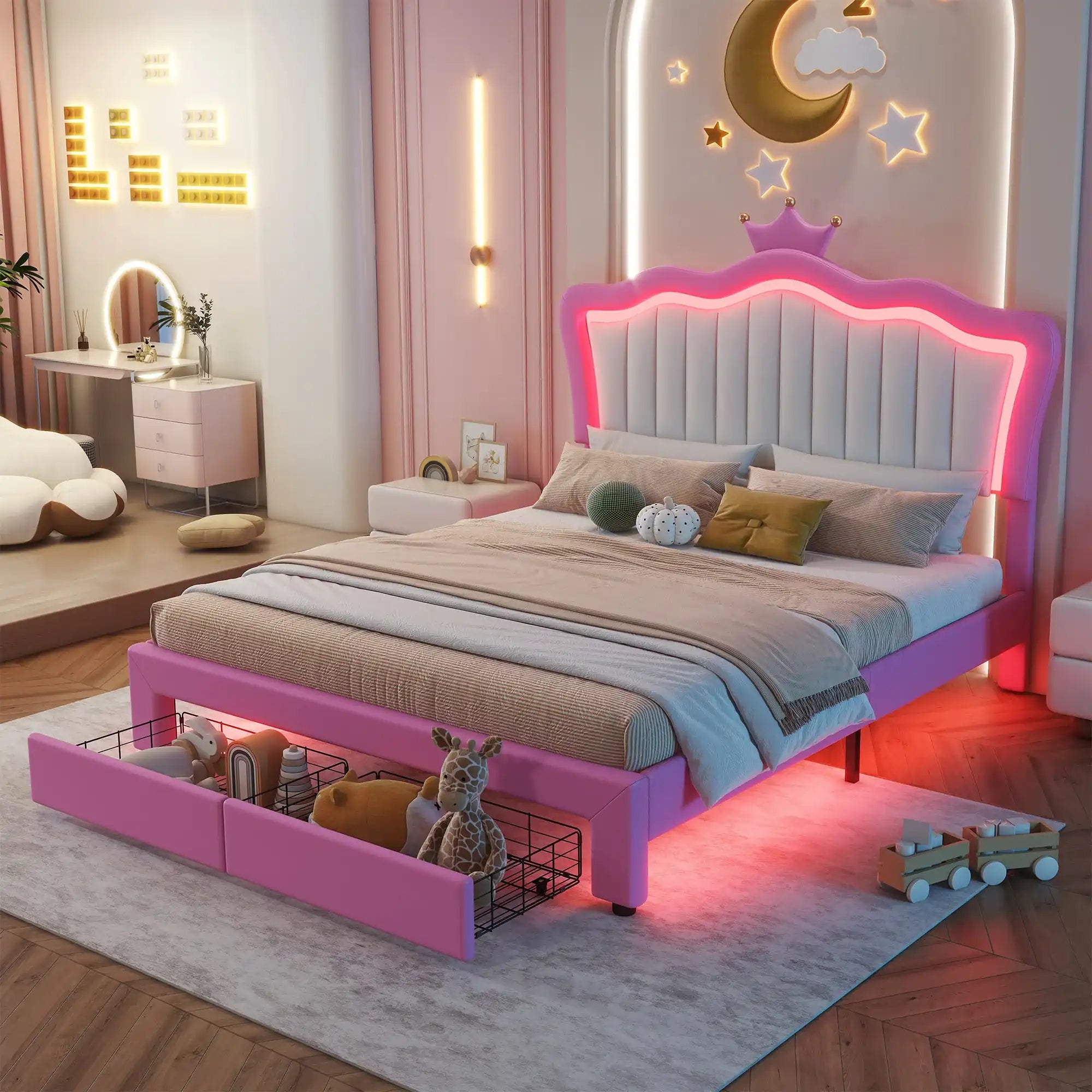 Full Bed with LED Lights | Modern Beds on Sale