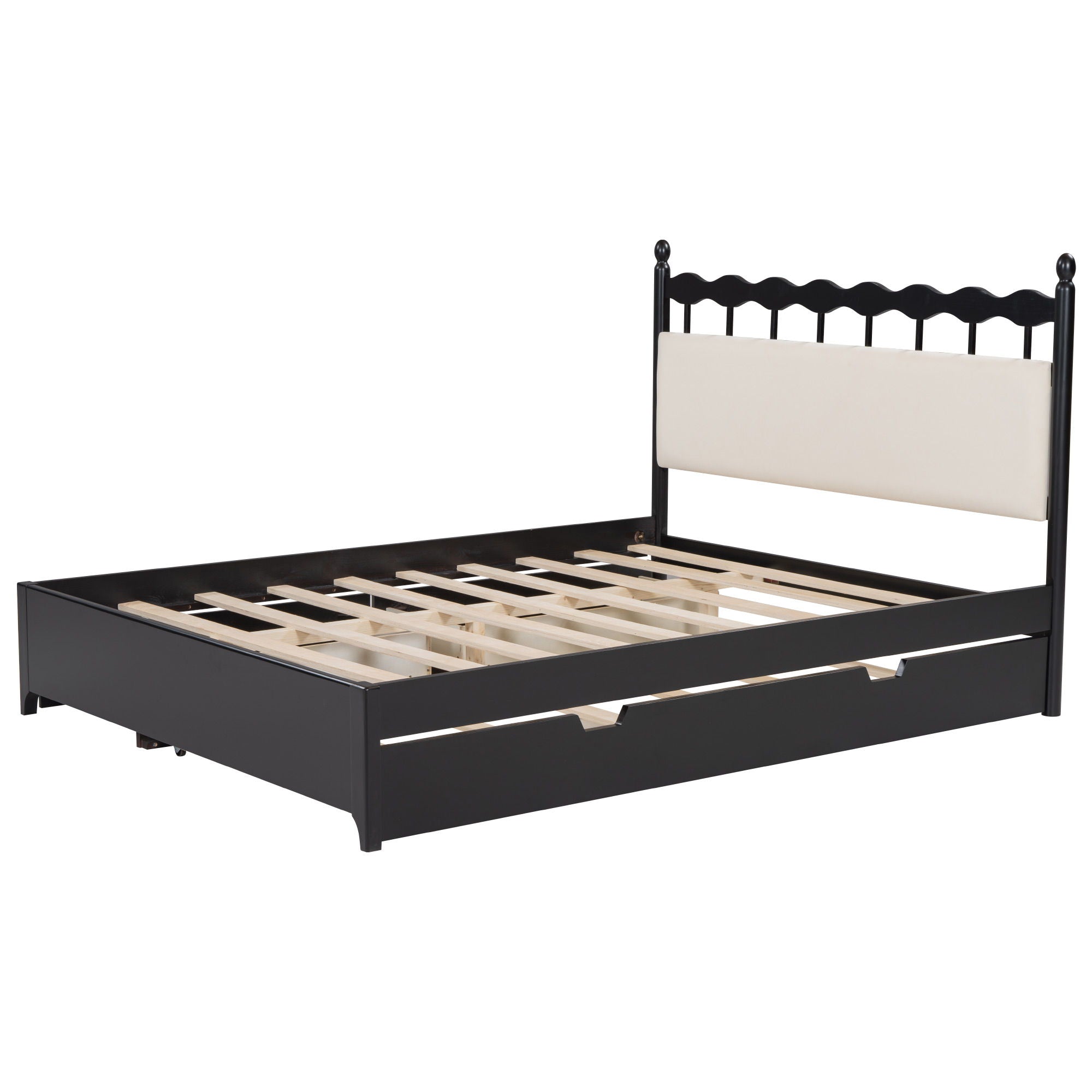 Storage Platform Bed With 2 Big Drawers & Trundle