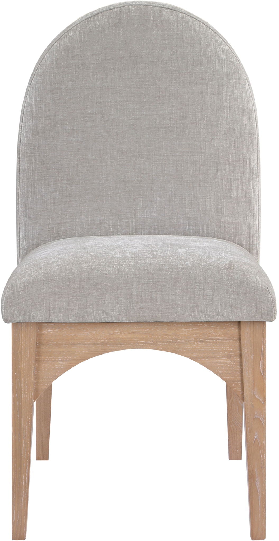 Waldorf - Chenille Dining Side Chair With Natural Legs